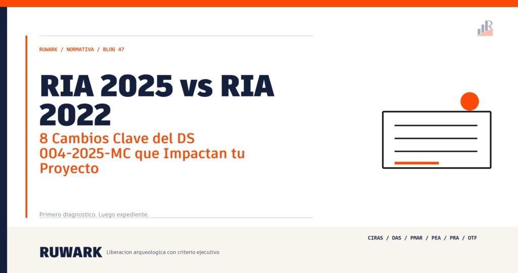 RIA 2025 vs RIA 2022: 8 Cambios Clave del DS 004-2025-MC que Impactan tu Proyecto — RUWARK