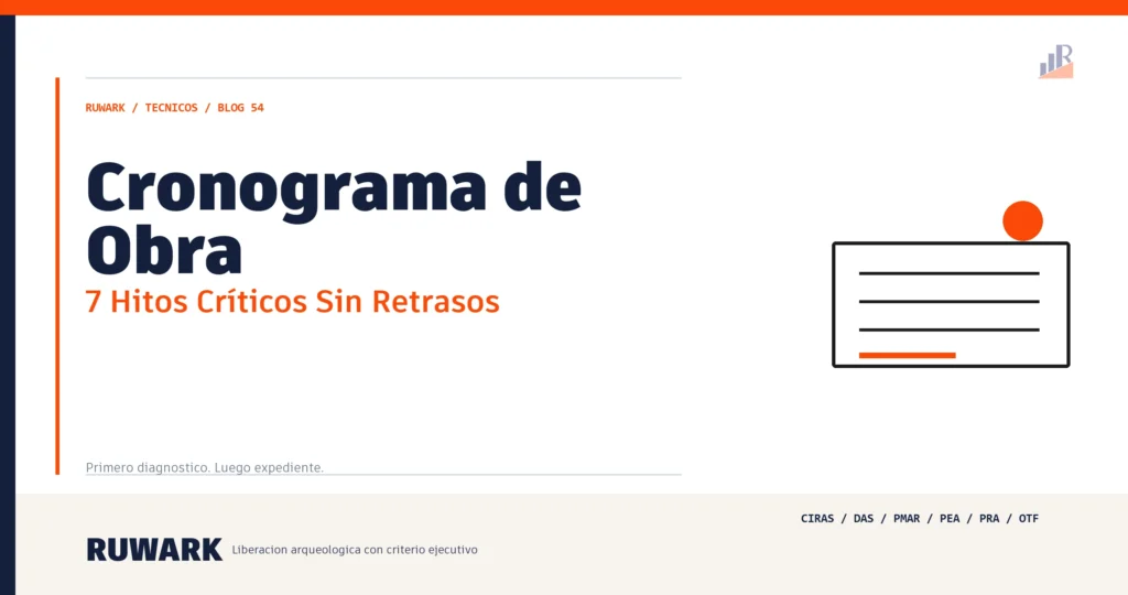 Cronograma de Obra: 7 Hitos Críticos Sin Retrasos — RUWARK