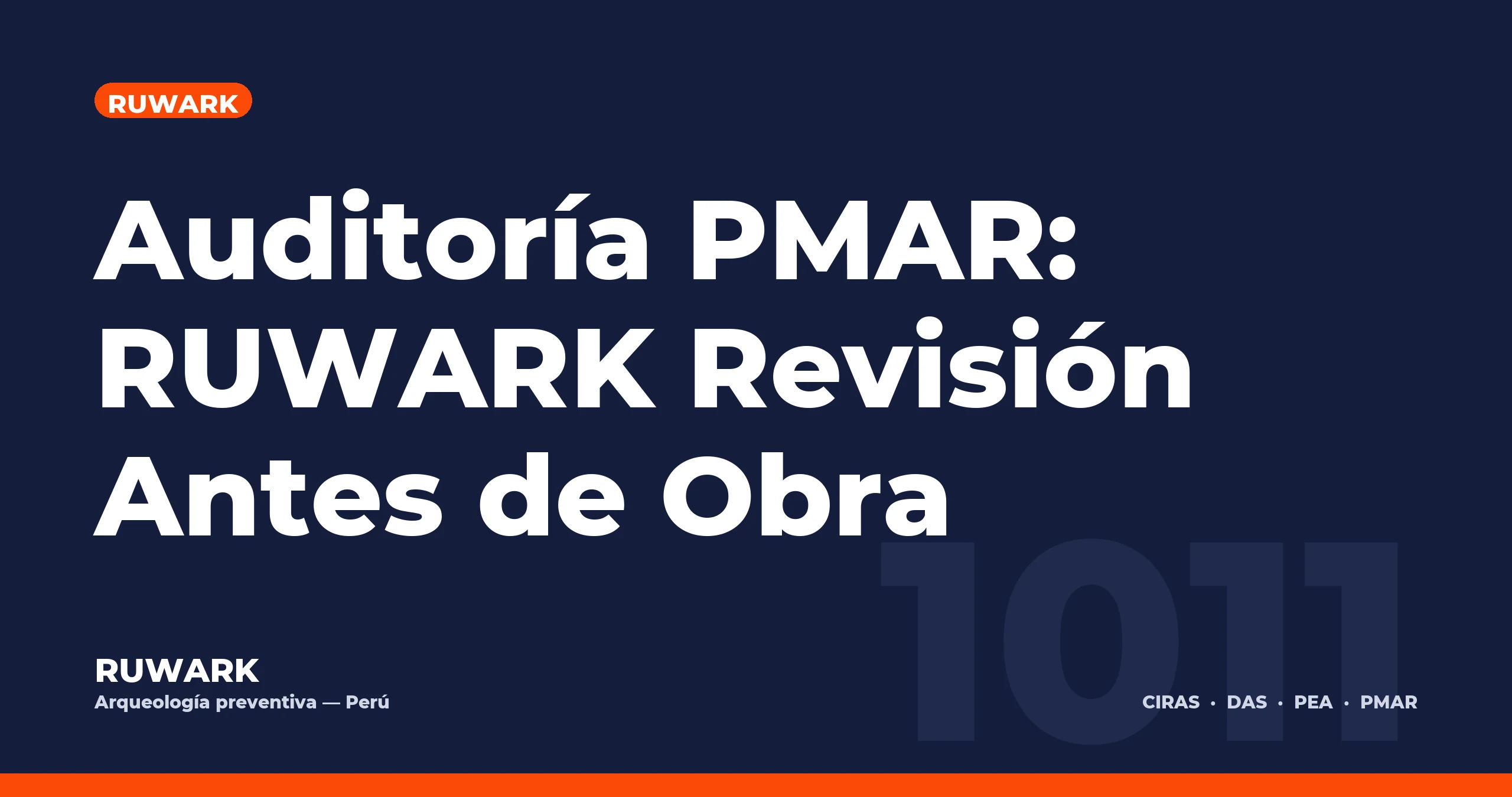 Portada blog 1011 - Auditoría PMAR: RUWARK Revisión Antes de Obra