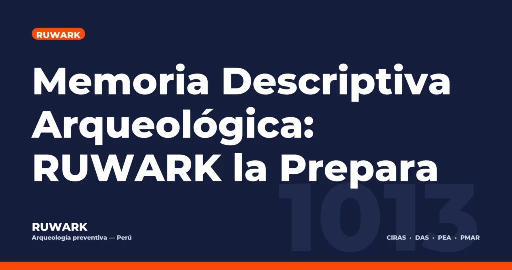 Portada blog 1013 - Memoria Descriptiva Arqueológica: RUWARK la Prepara