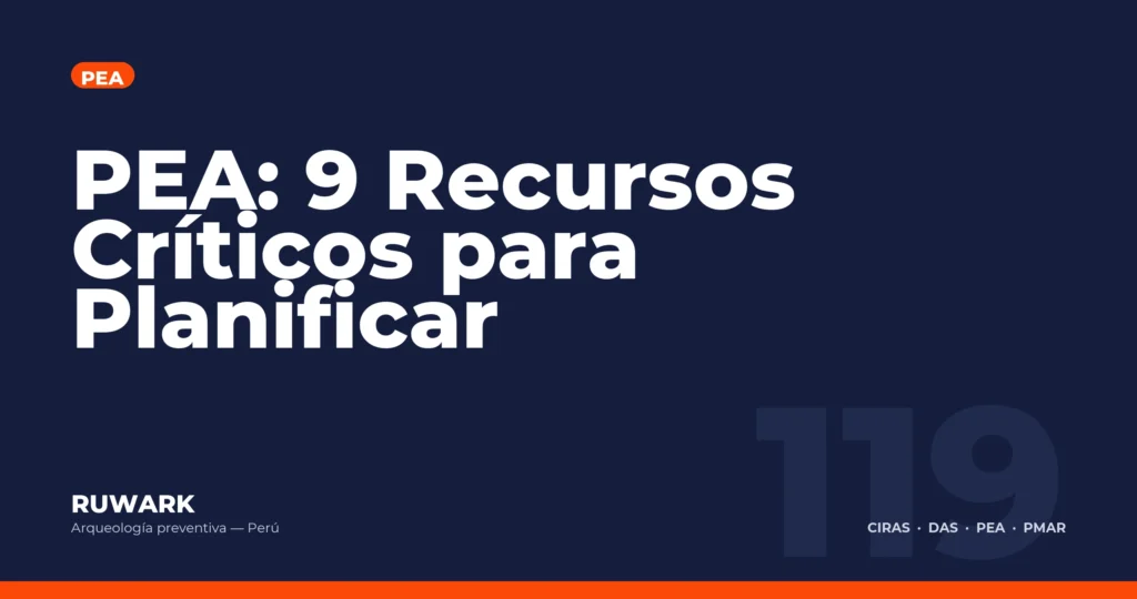 PEA: 9 Recursos Criticos para Planificar — RUWARK