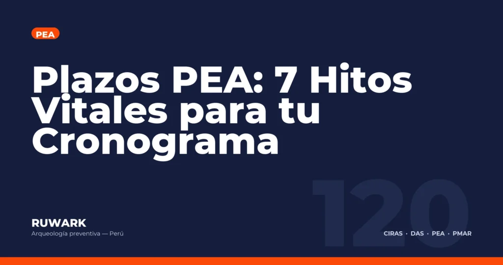 Plazos PEA: 7 Hitos Vitales para tu Cronograma — RUWARK