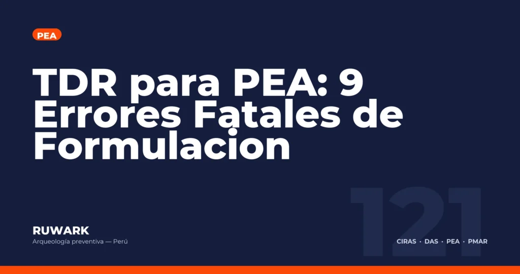 TDR para PEA: 9 Errores Fatales de Formulacion — RUWARK