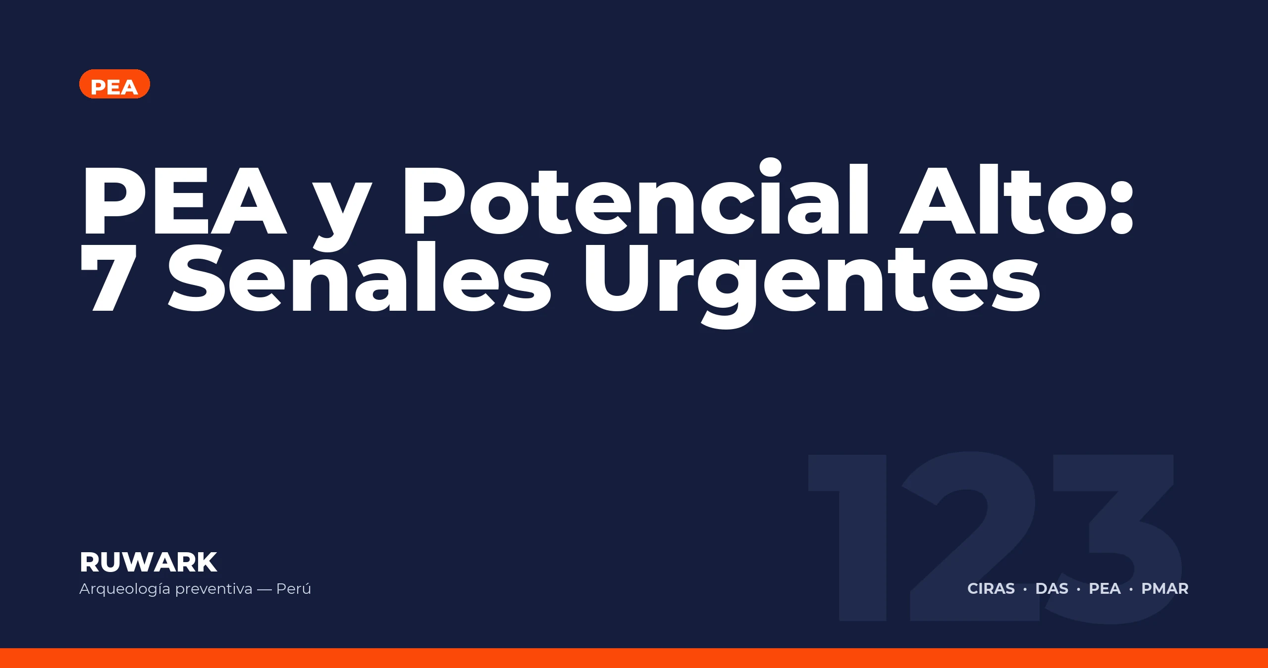 PEA y Potencial Alto: 7 Senales Urgentes — RUWARK