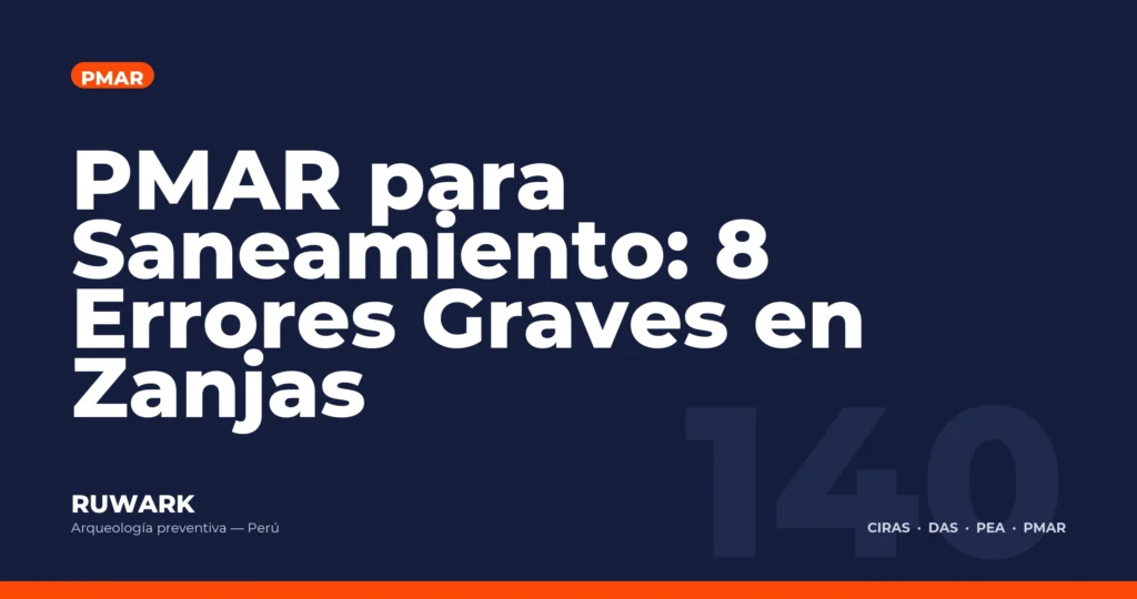 PMAR para Saneamiento: 8 Errores Graves en Zanjas — RUWARK