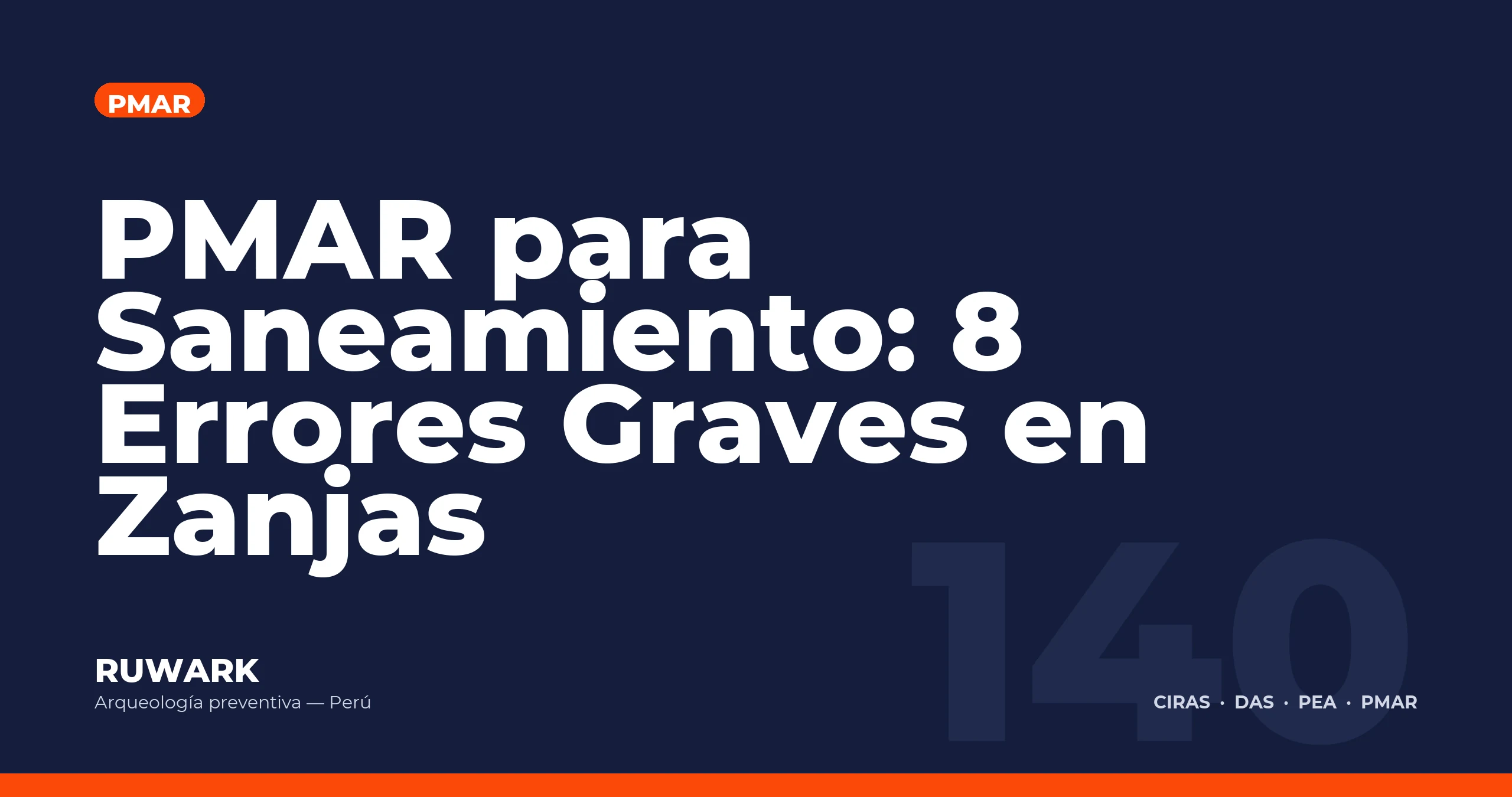 PMAR para Saneamiento: 8 Errores Graves en Zanjas — RUWARK