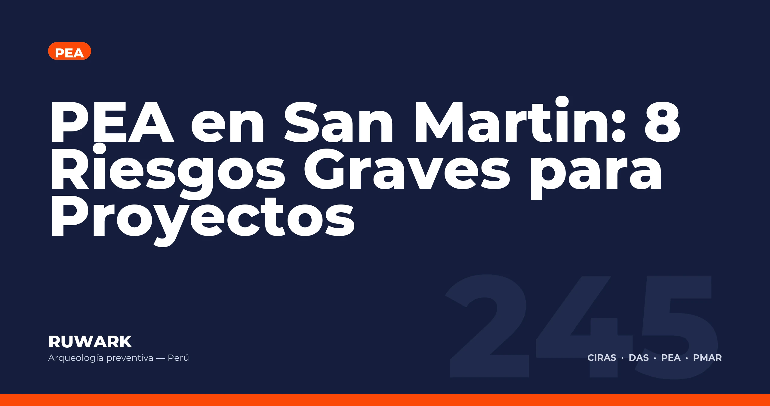 PEA en San Martin: 8 Riesgos Graves para Proyectos — RUWARK