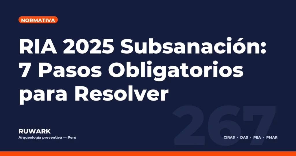RIA 2025 Subsanación: 7 Pasos Obligatorios para Resolver — RUWARK