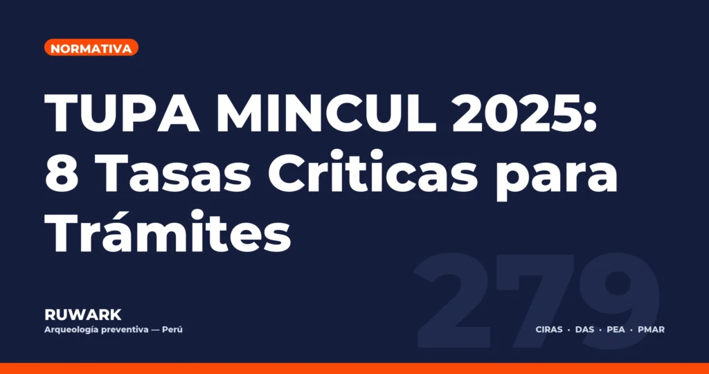 TUPA MINCUL 2025: 8 Tasas Criticas para Trámites — RUWARK