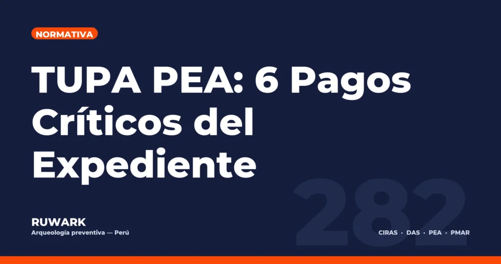 TUPA PEA: 6 Pagos Críticos del Expediente — RUWARK
