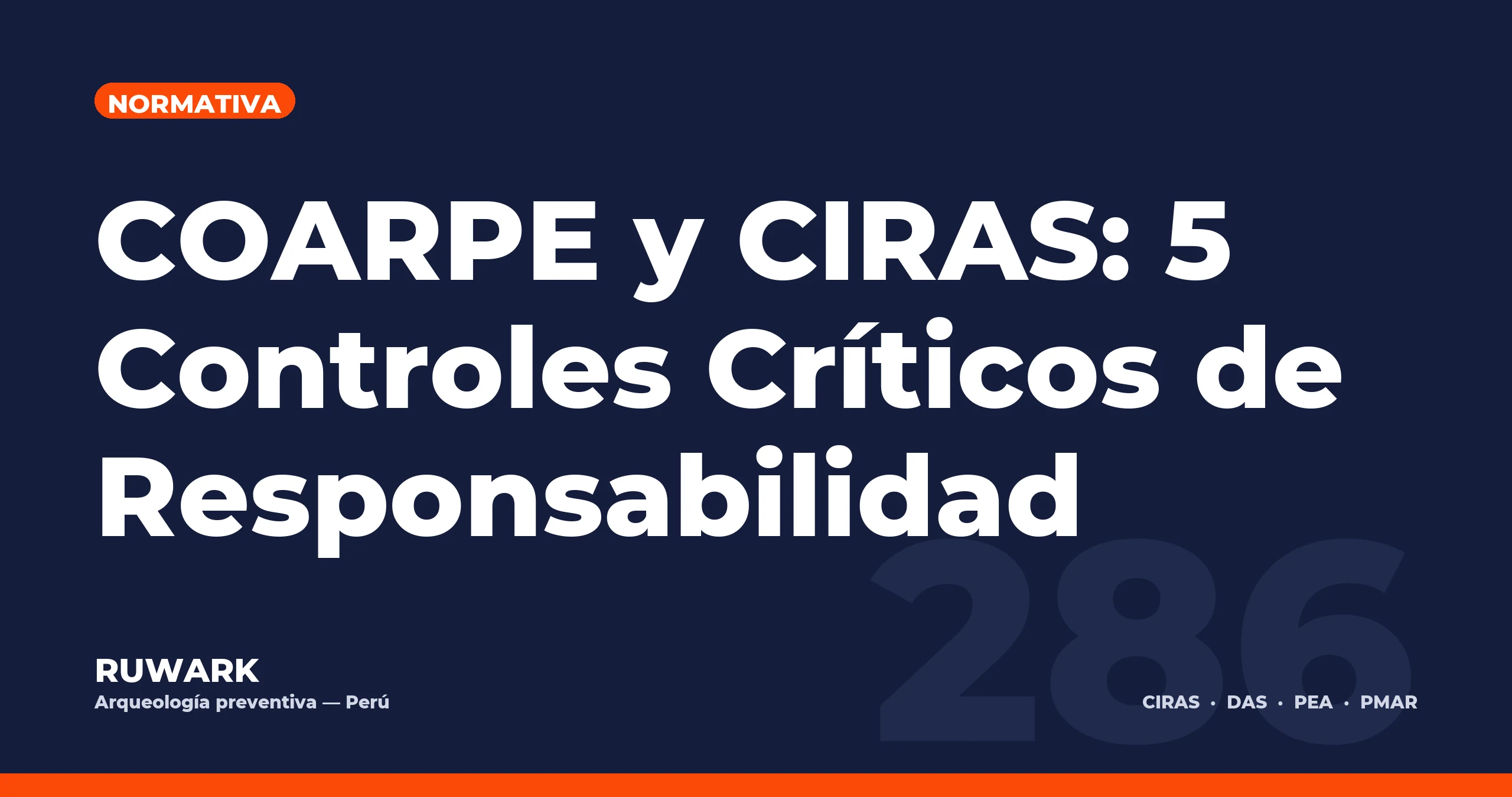 COARPE y CIRAS: 5 Controles Críticos de Responsabilidad — RUWARK