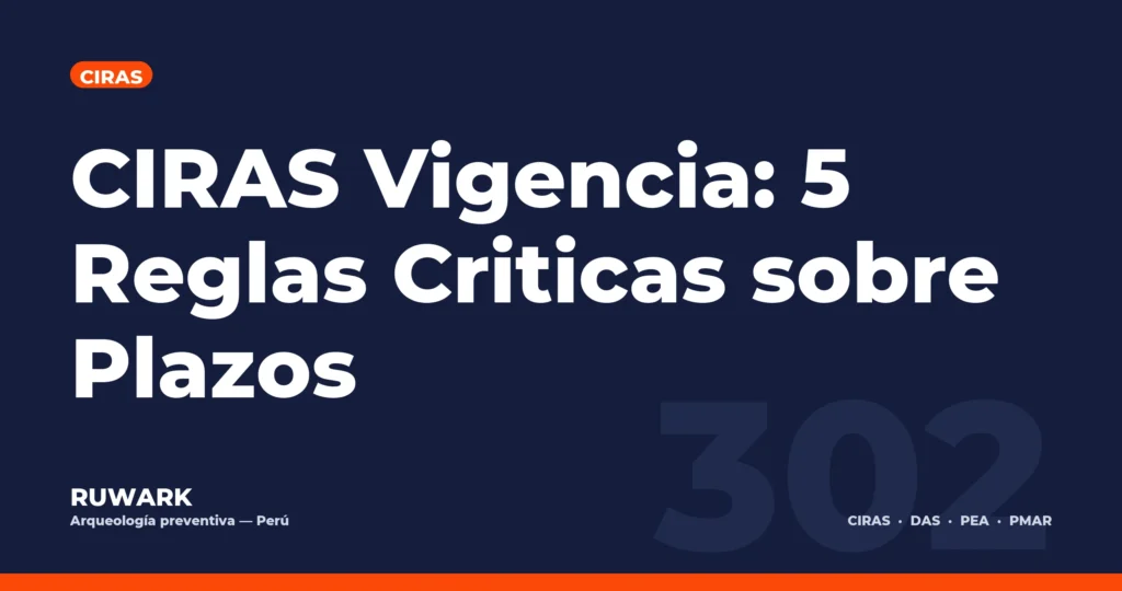 CIRAS Vigencia: 5 Reglas Criticas sobre Plazos — RUWARK