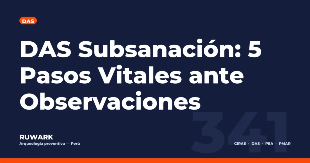 DAS Subsanación: 5 Pasos Vitales ante Observaciones — RUWARK