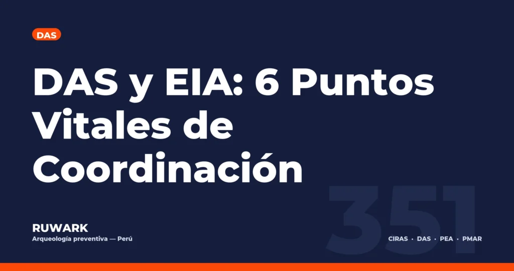 DAS y EIA: 6 Puntos Vitales de Coordinación — RUWARK