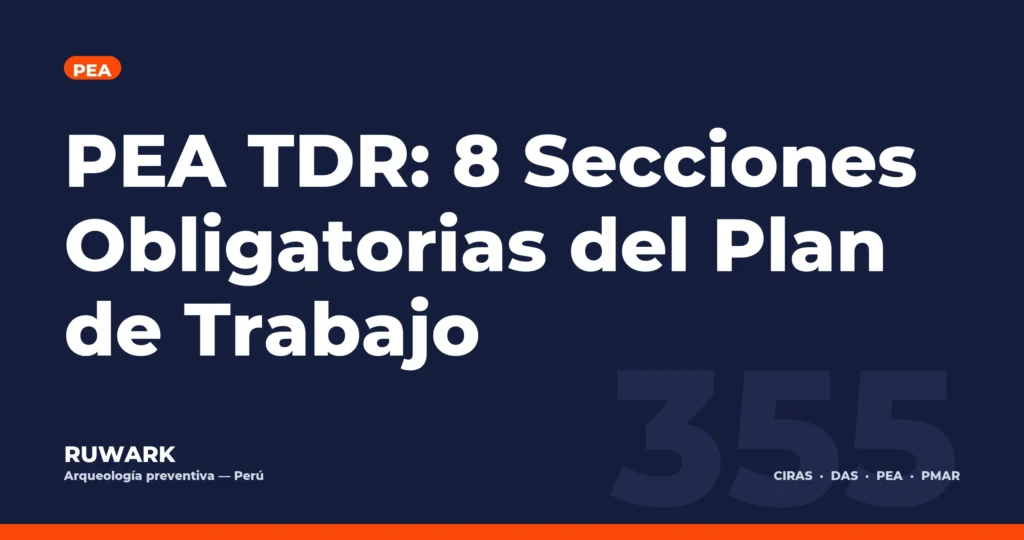 PEA TDR: 8 Secciones Obligatorias del Plan de Trabajo — RUWARK