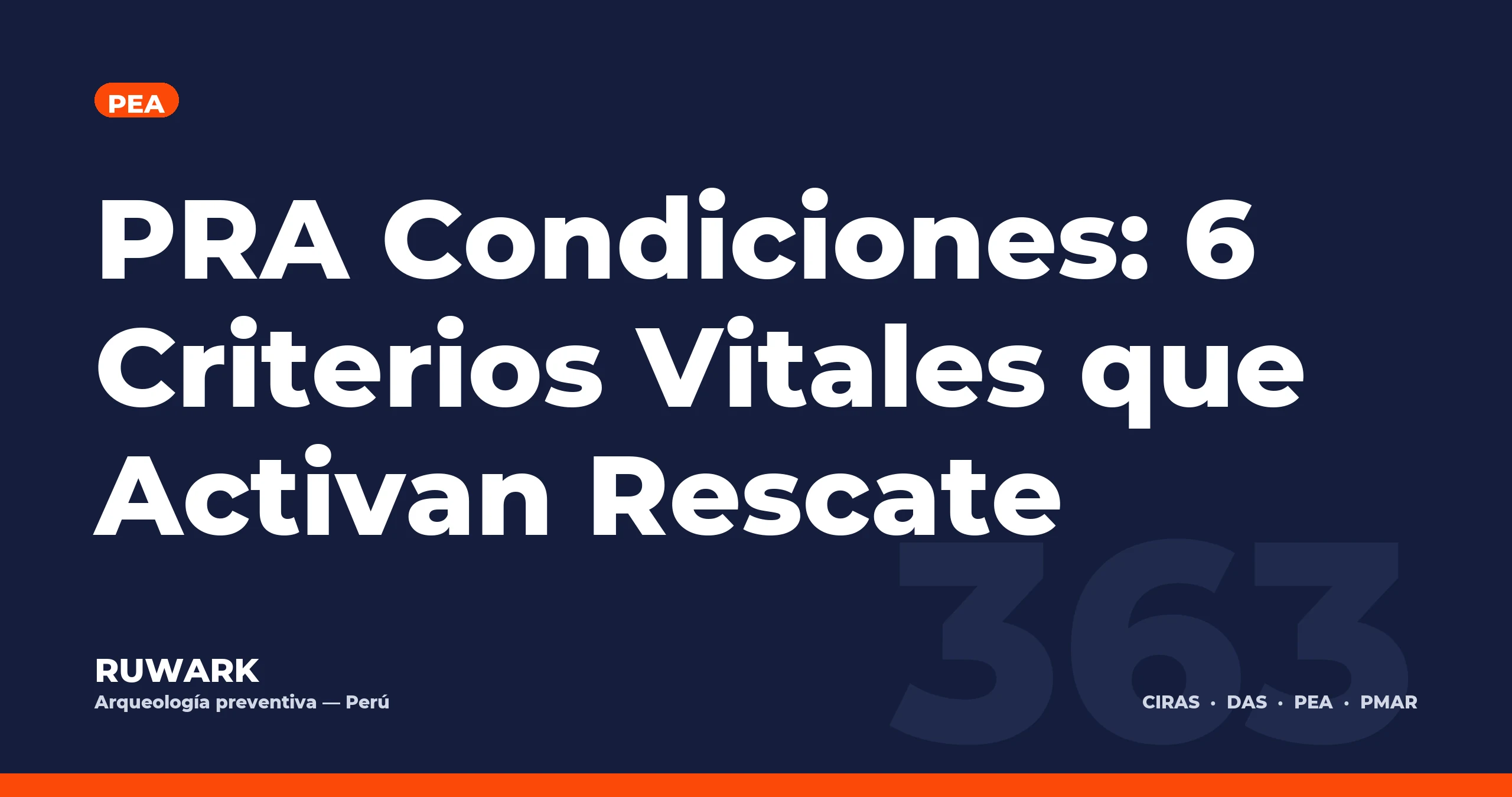 PRA Condiciones: 6 Criterios Vitales que Activan Rescate — RUWARK