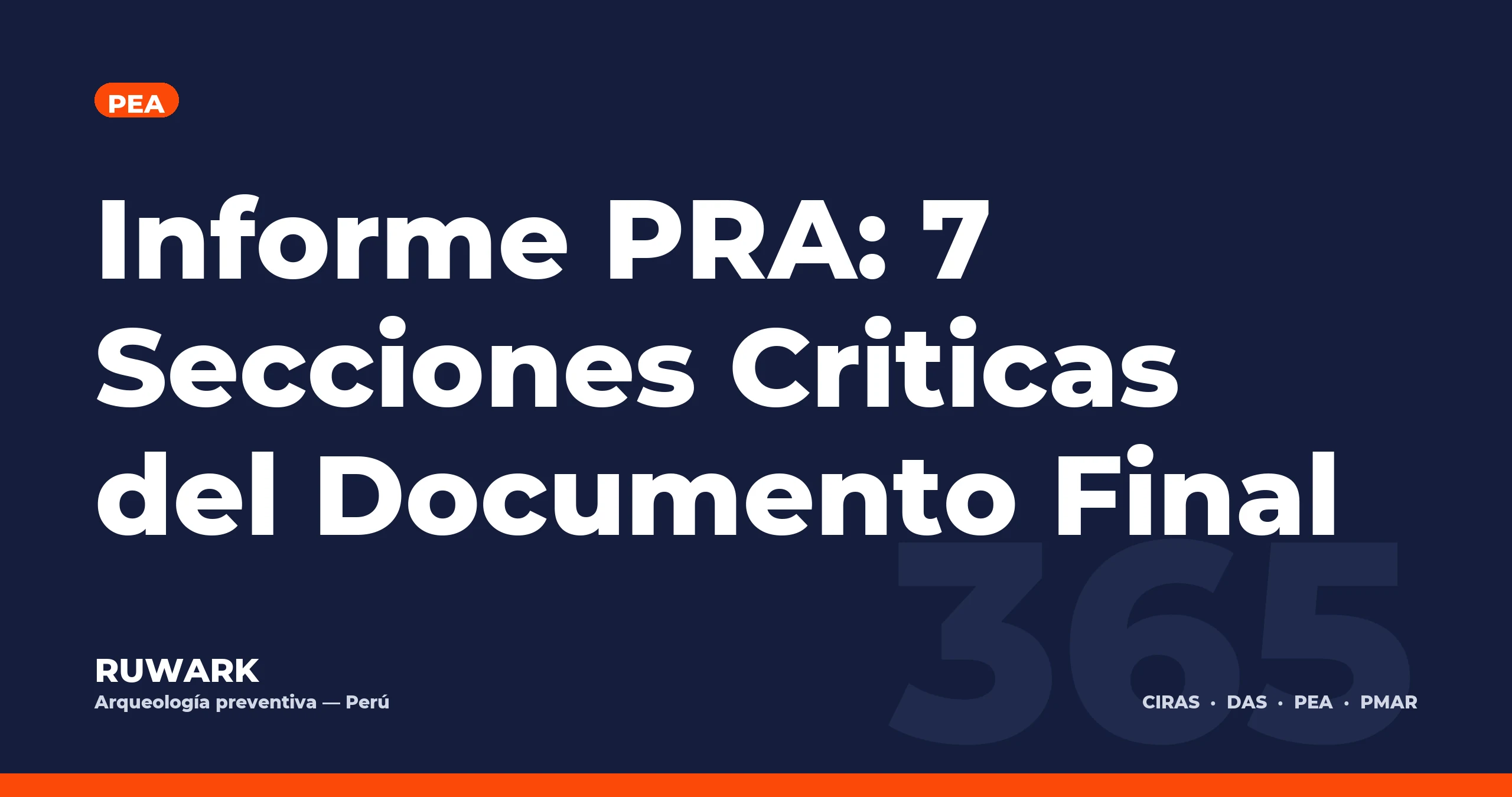 Informe PRA: 7 Secciones Criticas del Documento Final — RUWARK