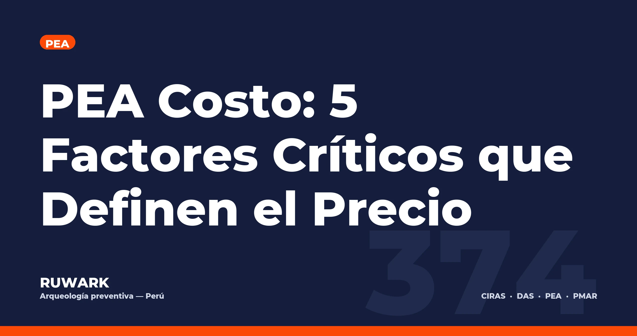 PEA Costo: 5 Factores Críticos que Definen el Precio — RUWARK