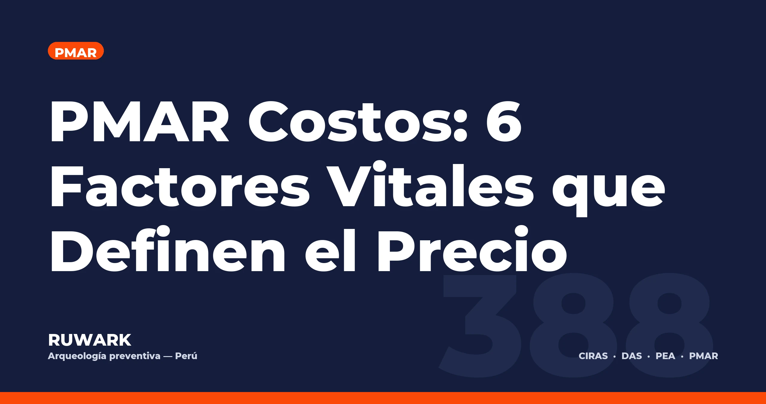 PMAR Costos: 6 Factores Vitales que Definen el Precio — RUWARK