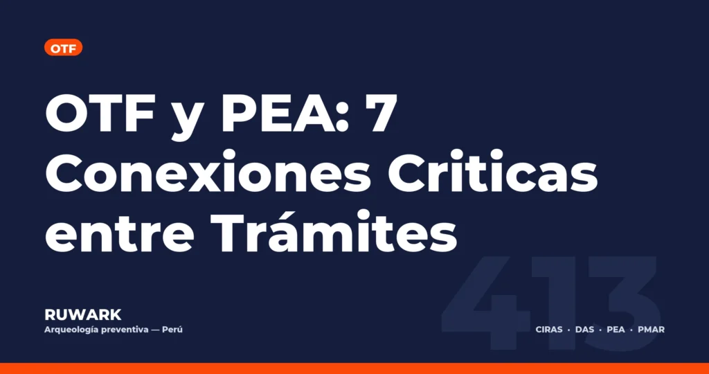 OTF y PEA: 7 Conexiones Criticas entre Trámites — RUWARK