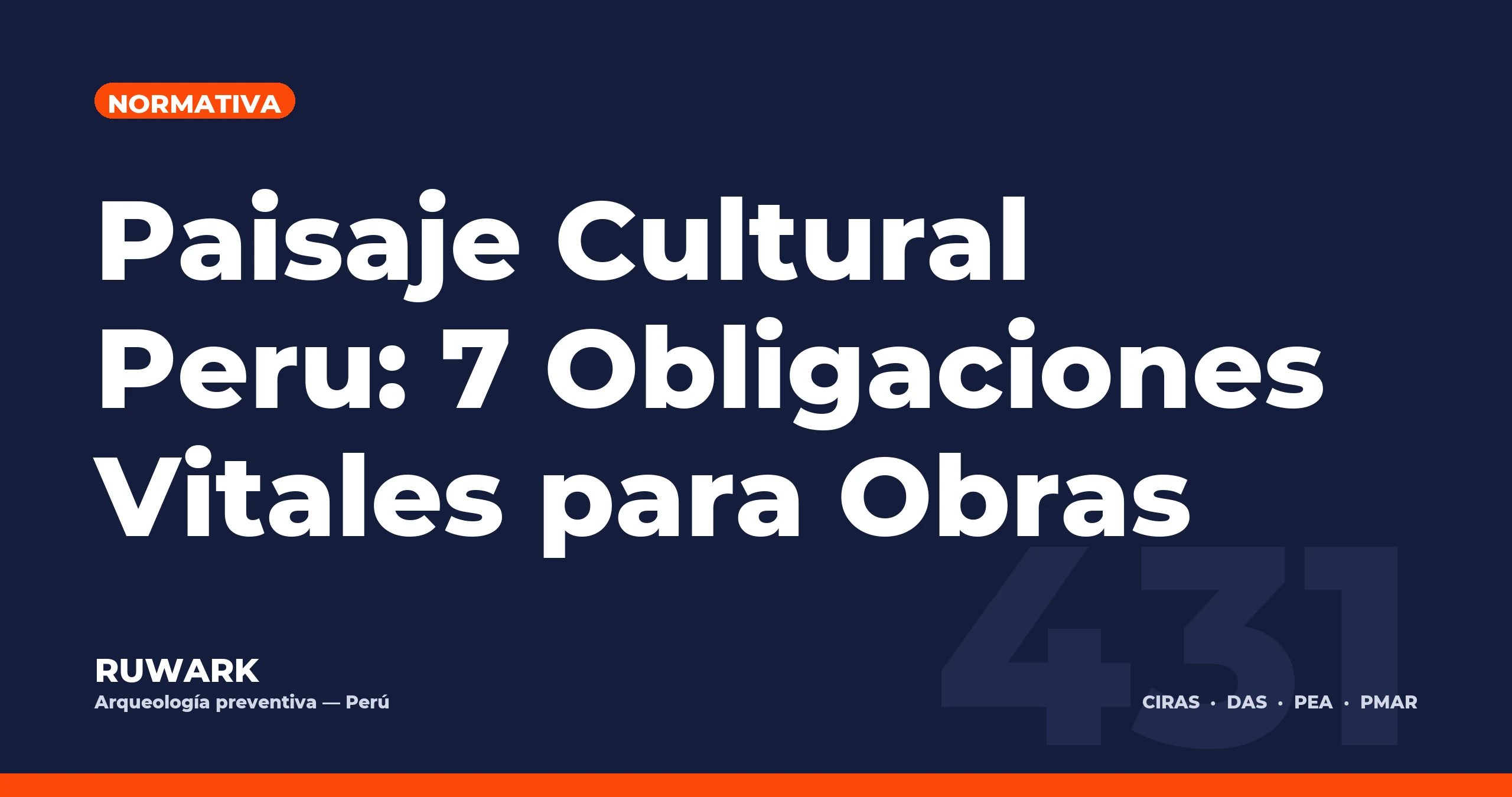 Paisaje Cultural Peru: 7 Obligaciones Vitales para Obras — RUWARK