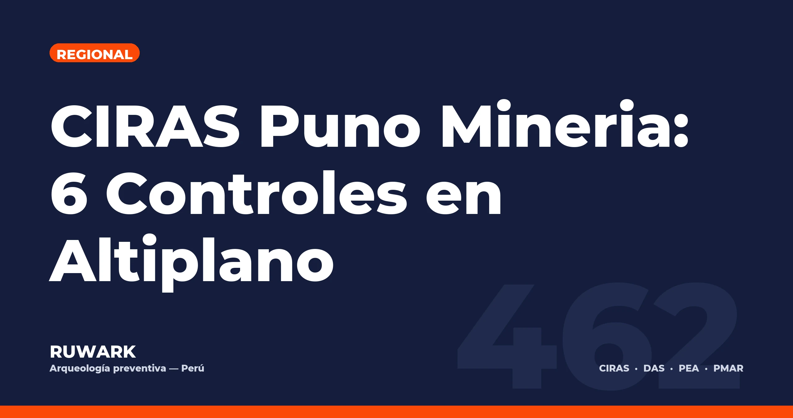 CIRAS Puno Mineria: 6 Controles en Altiplano — RUWARK