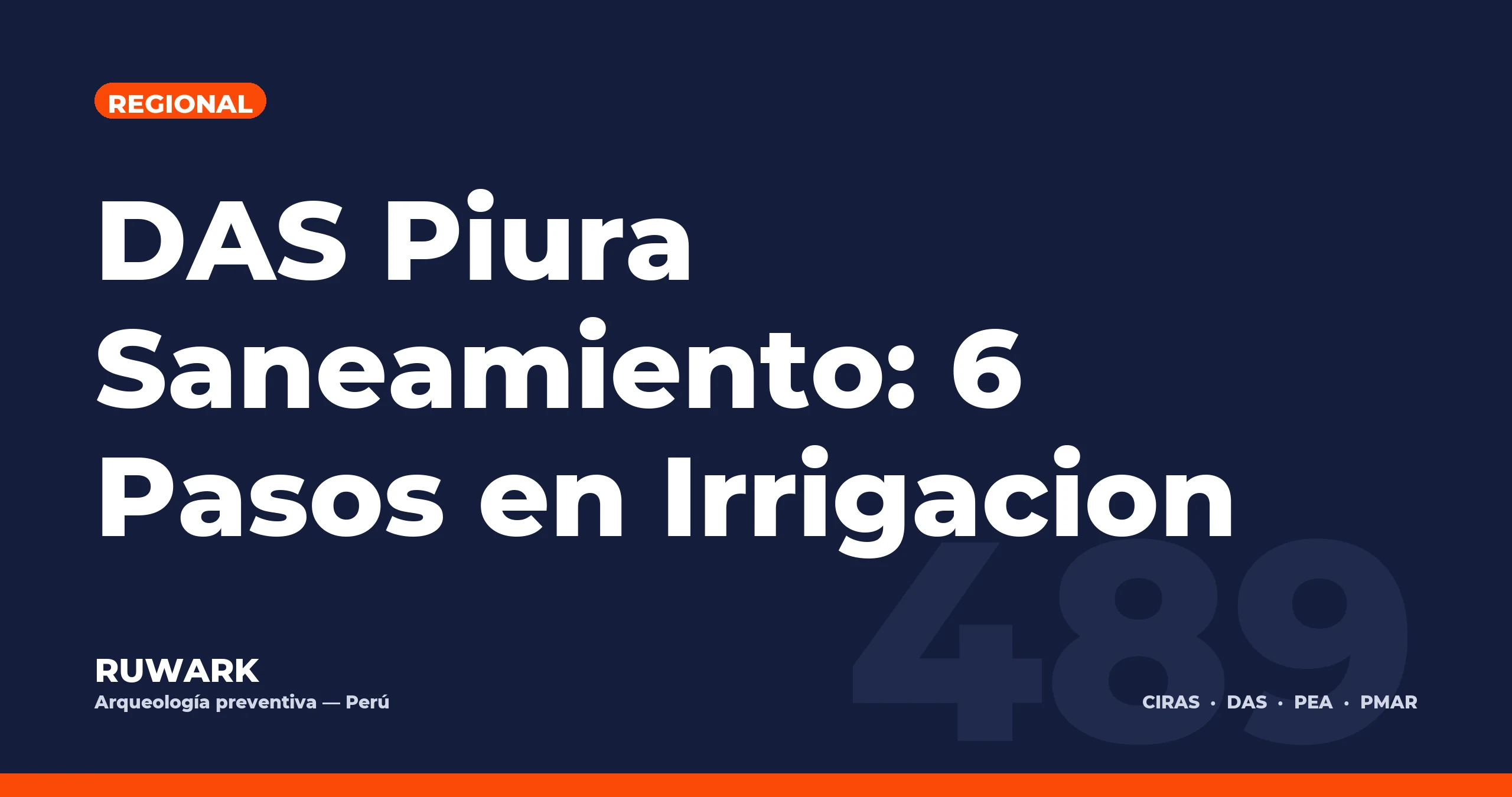 DAS Piura Saneamiento: 6 Pasos en Irrigacion — RUWARK