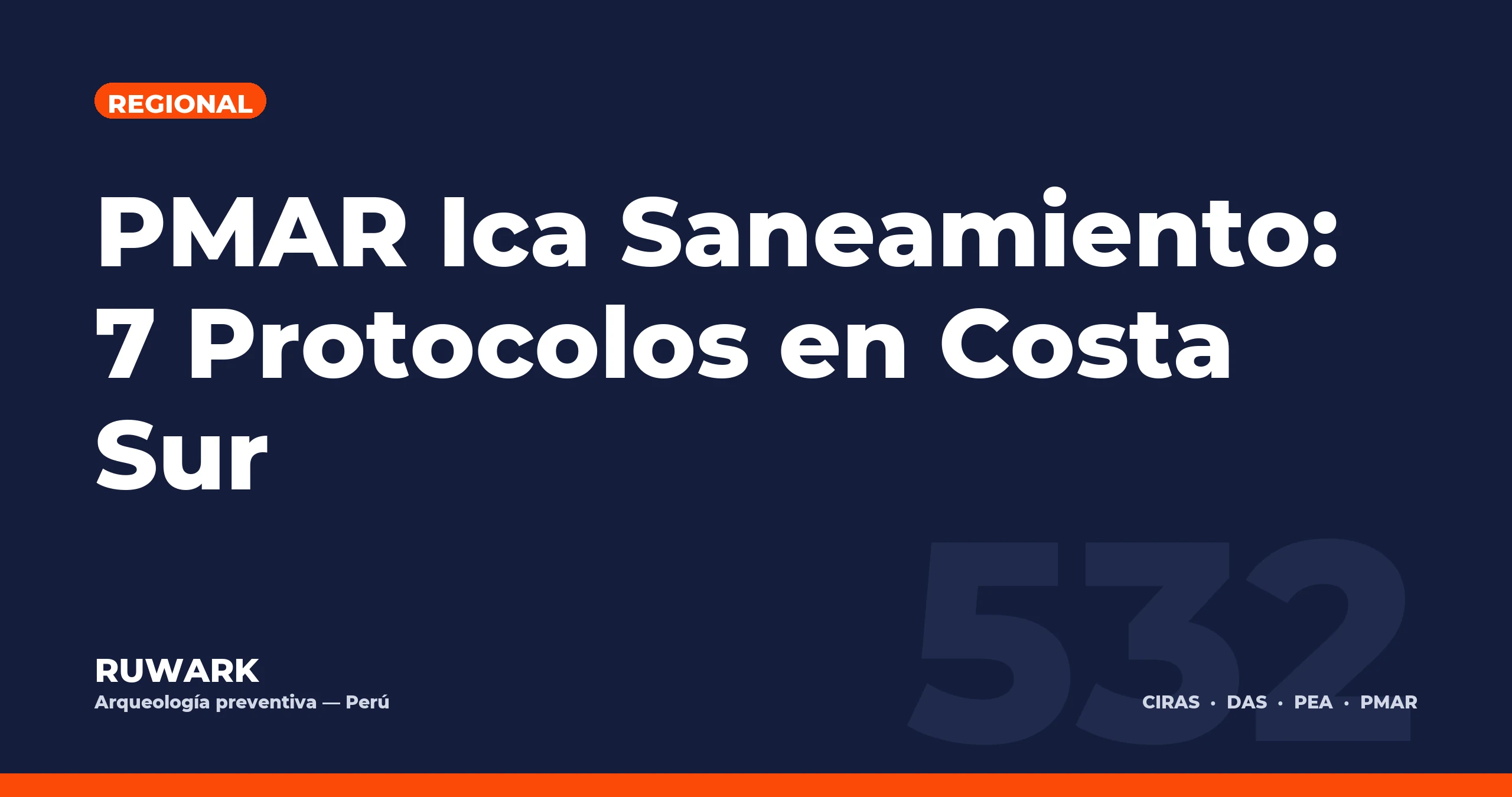 PMAR Ica Saneamiento: 7 Protocolos en Costa Sur — RUWARK