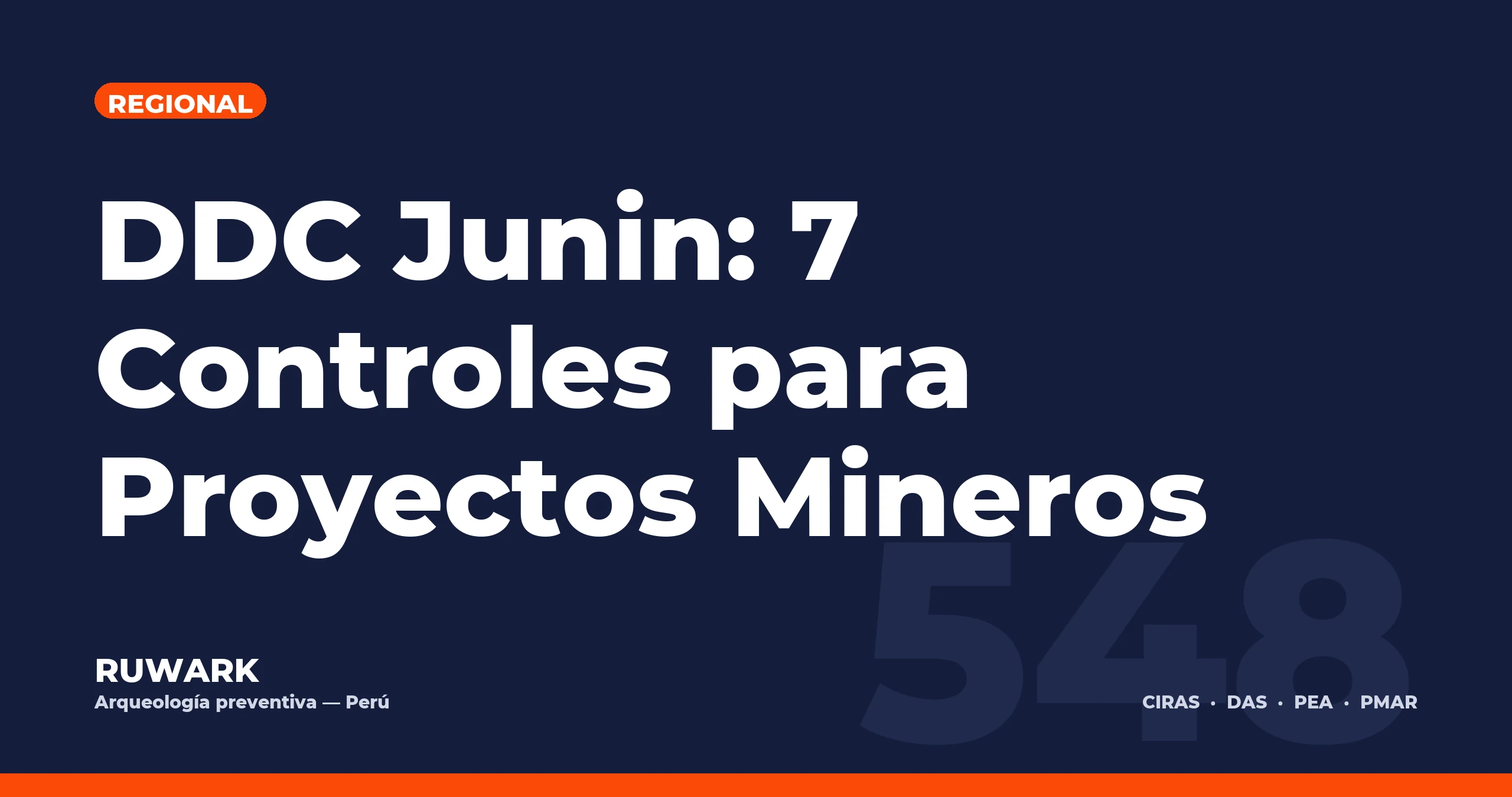 DDC Junin: 7 Controles para Proyectos Mineros — RUWARK