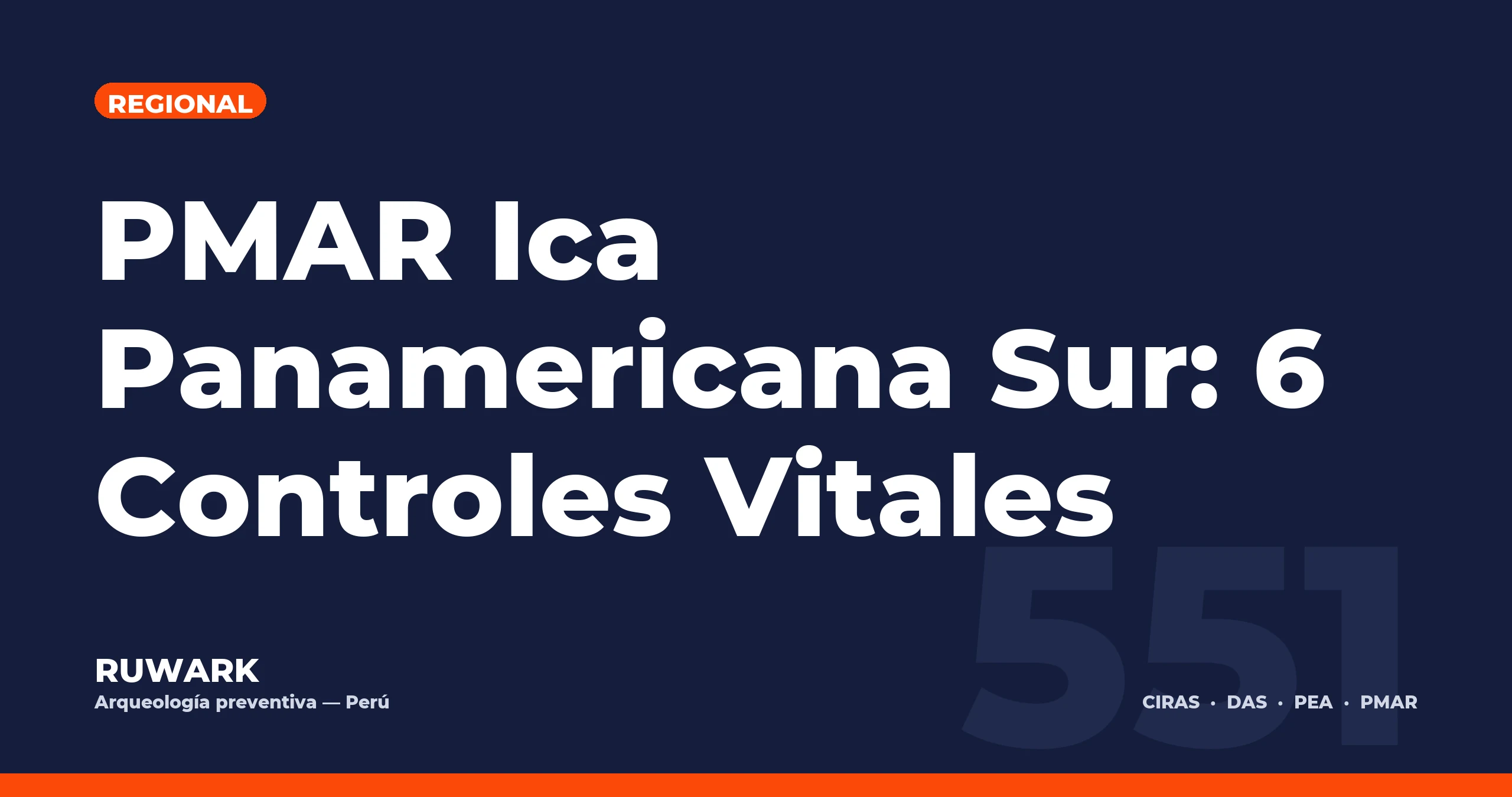 PMAR Ica Panamericana Sur: 6 Controles Vitales — RUWARK