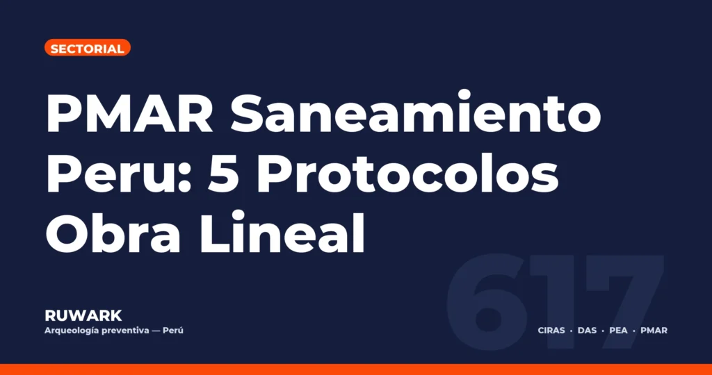 Portada blog 617 - PMAR Saneamiento Peru: 5 Protocolos Obra Lineal