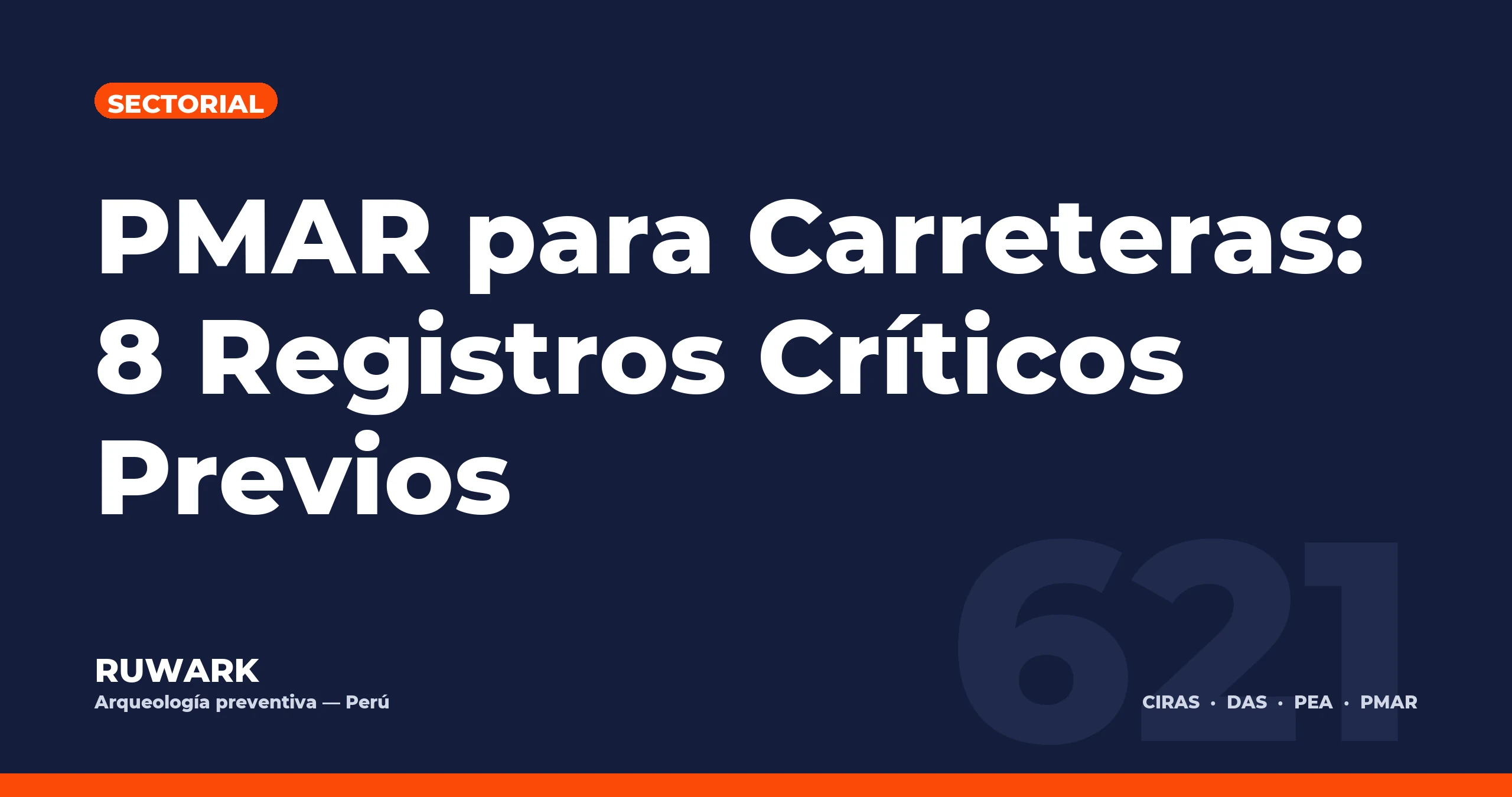 Portada blog 621 - PMAR para Carreteras: 8 Registros Criticos Previos