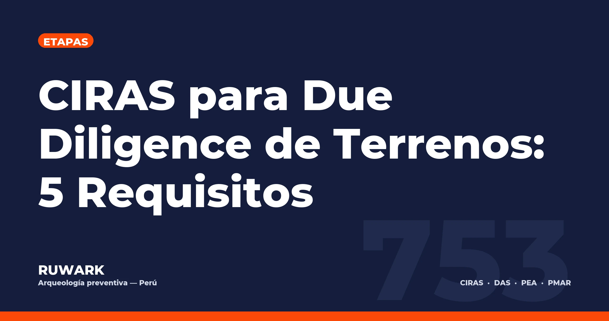 Portada blog 753 - CIRAS para Due Diligence de Terrenos: 5 Requisitos