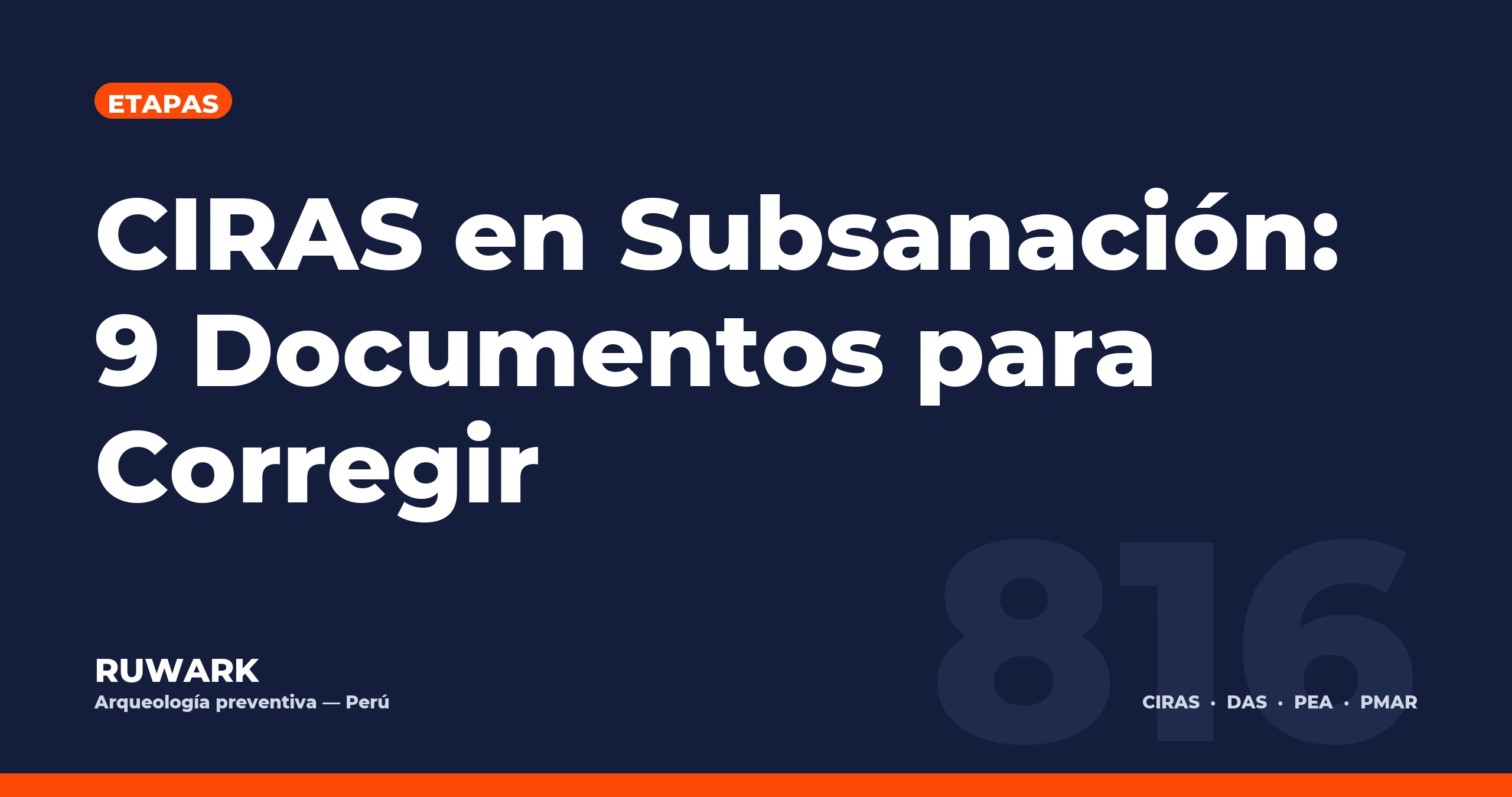 Portada blog 816 - CIRAS en Subsanacion: 9 Documentos para Corregir