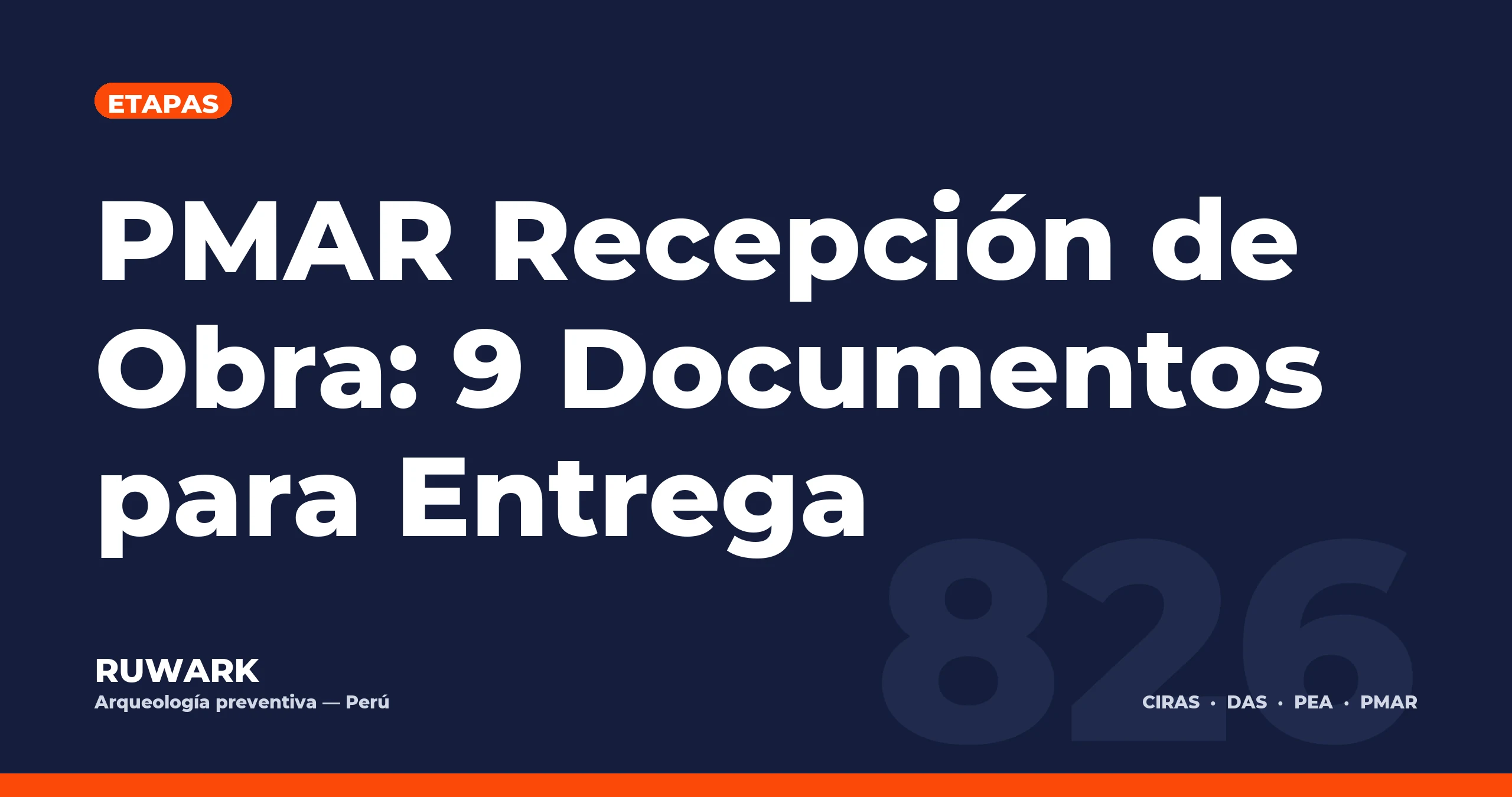 Portada blog 826 - PMAR Recepcion de Obra: 9 Documentos para Entrega