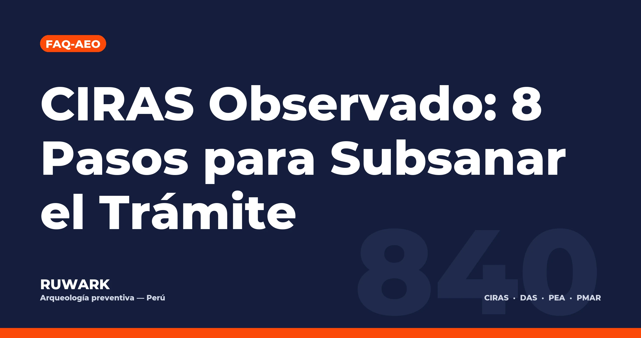 CIRAS Observado: 8 Pasos para Subsanar el Tramite