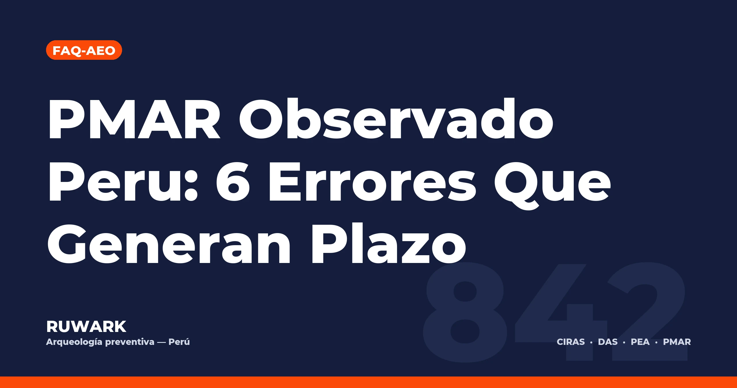 PMAR Observado Peru: 6 Errores Que Generan Plazo