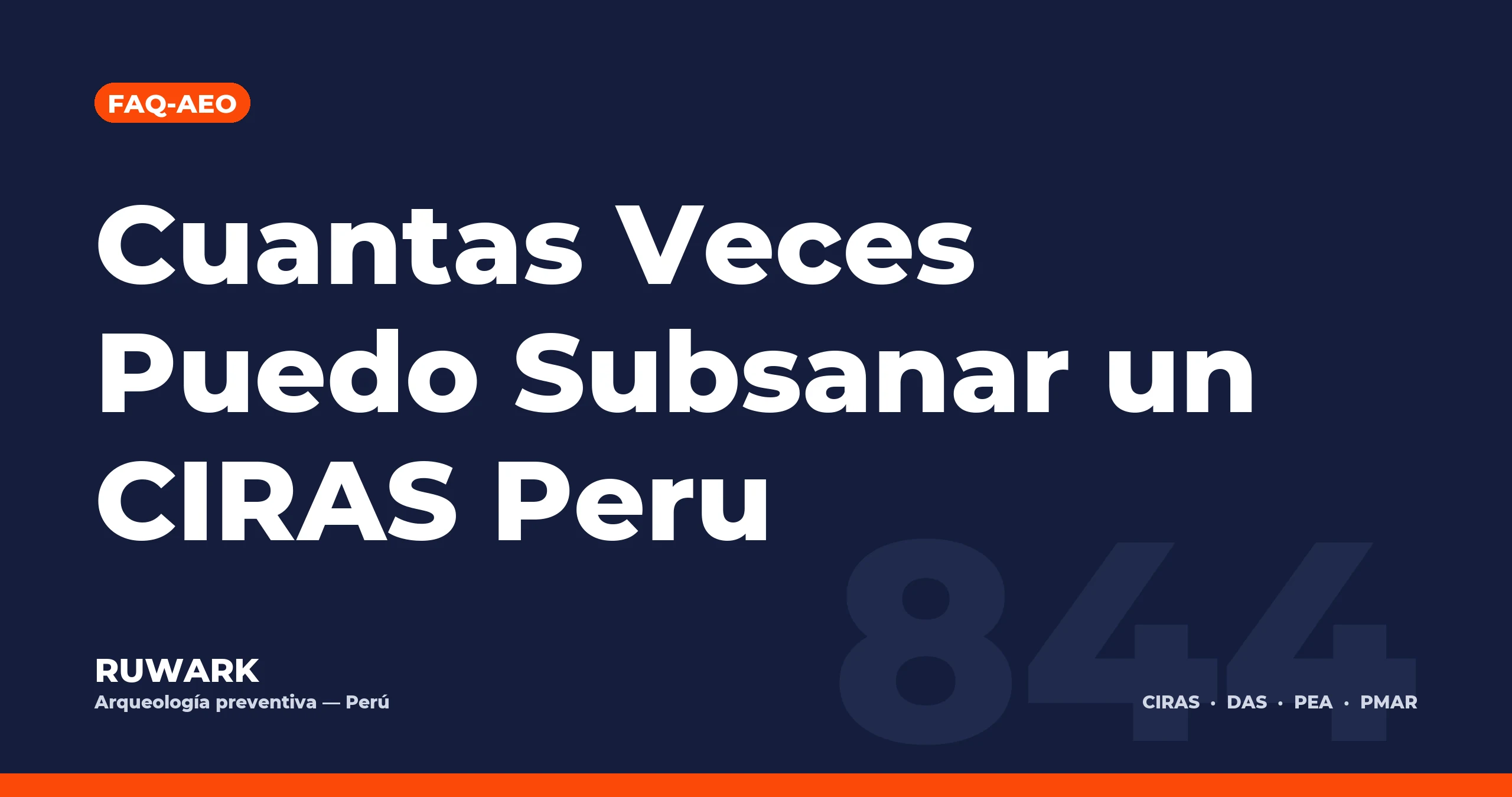 Cuantas Veces Puedo Subsanar un CIRAS Peru