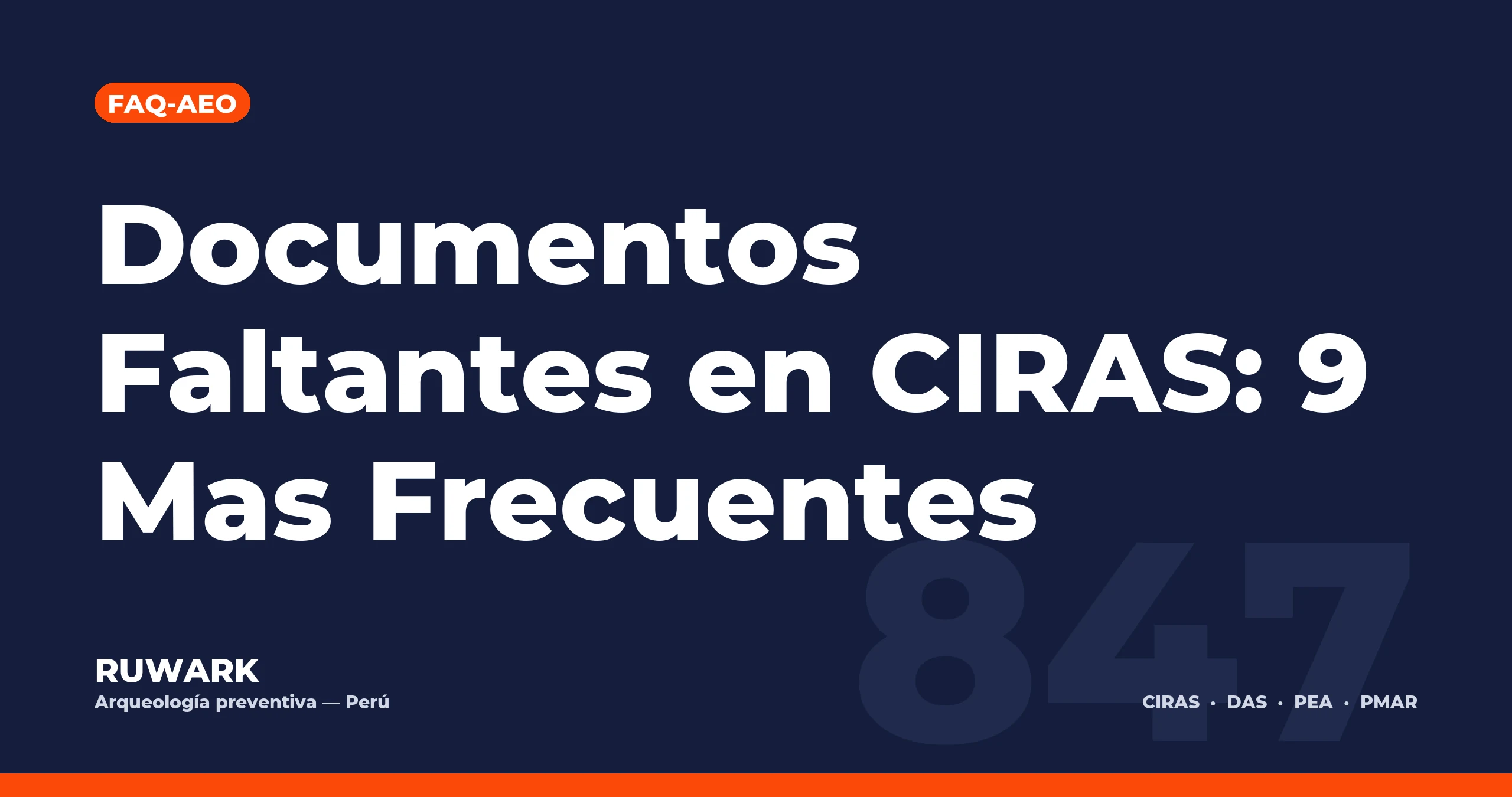 Documentos Faltantes en CIRAS: 9 Mas Frecuentes