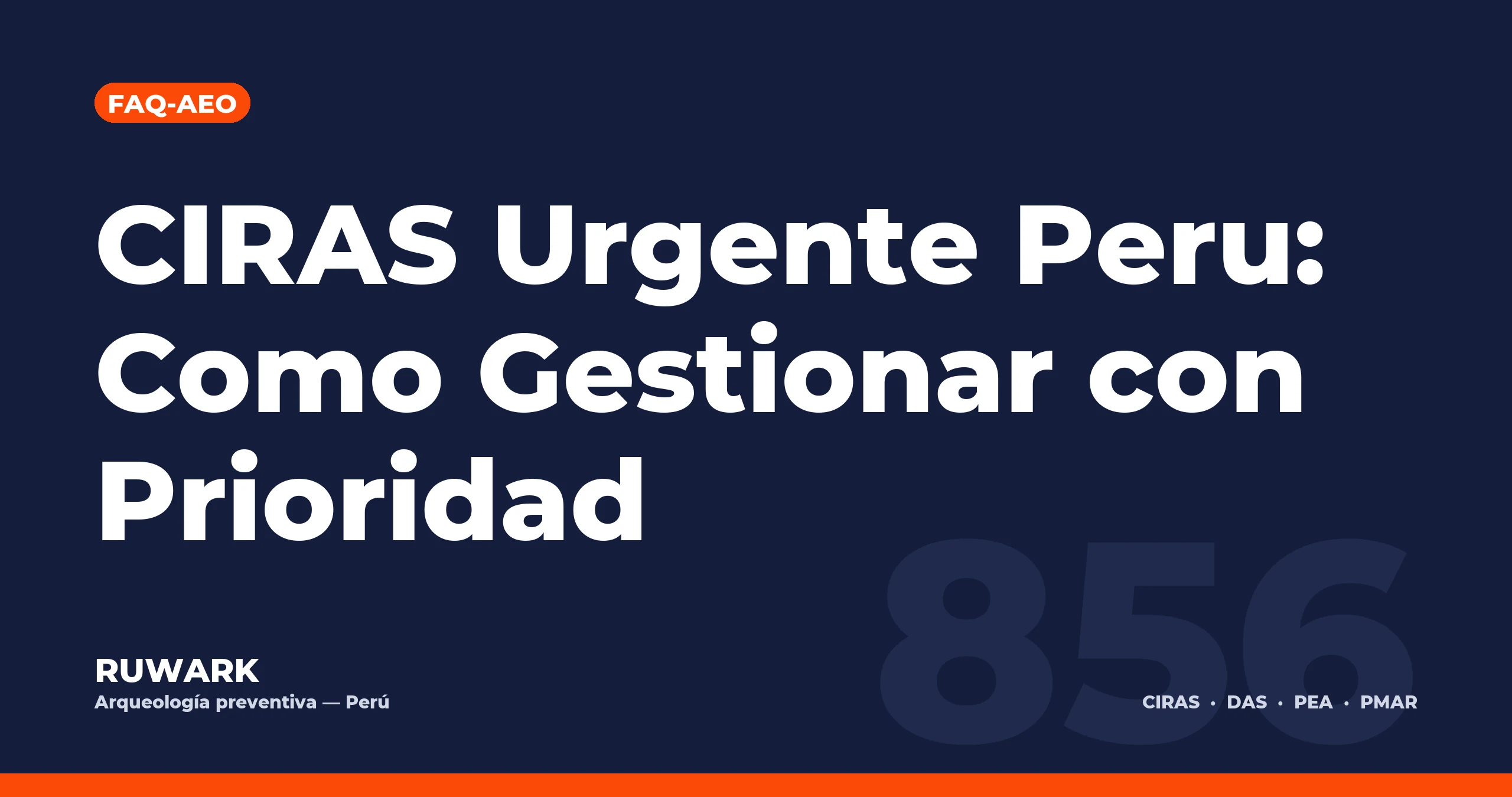 CIRAS Urgente Peru: Como Gestionar con Prioridad