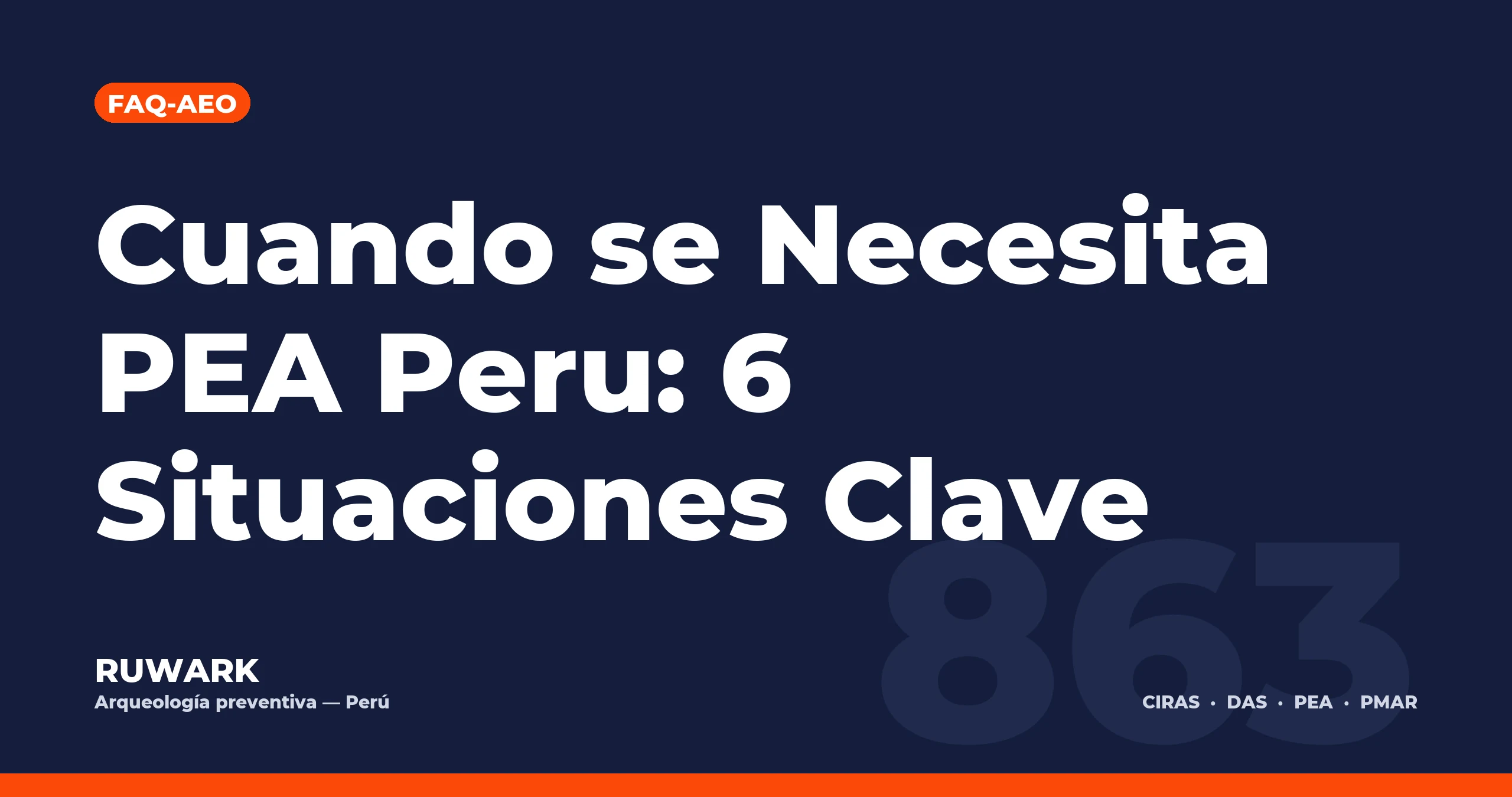 Cuando se Necesita PEA Peru: 6 Situaciones Clave