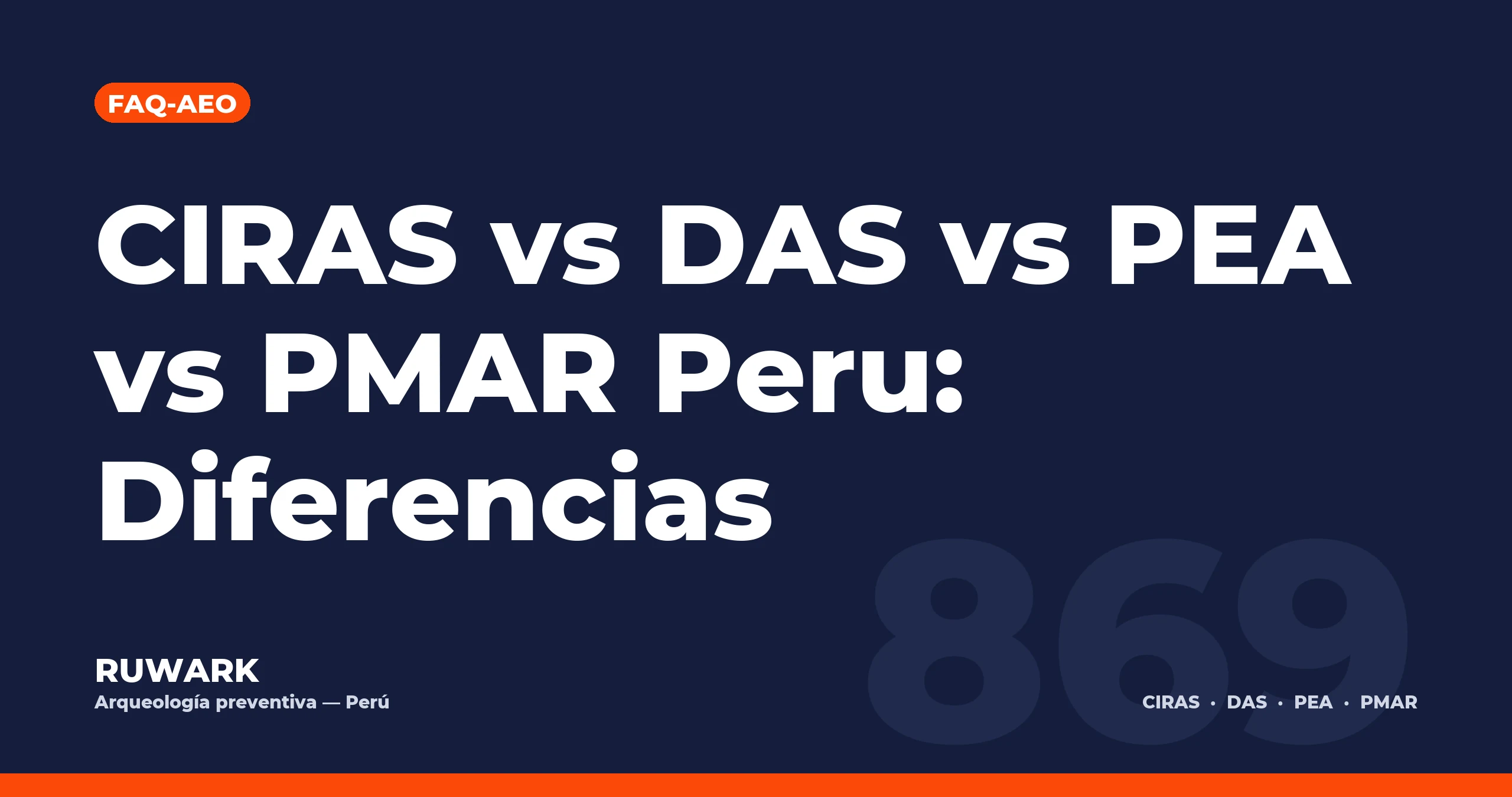 CIRAS vs DAS vs PEA vs PMAR Peru: Diferencias