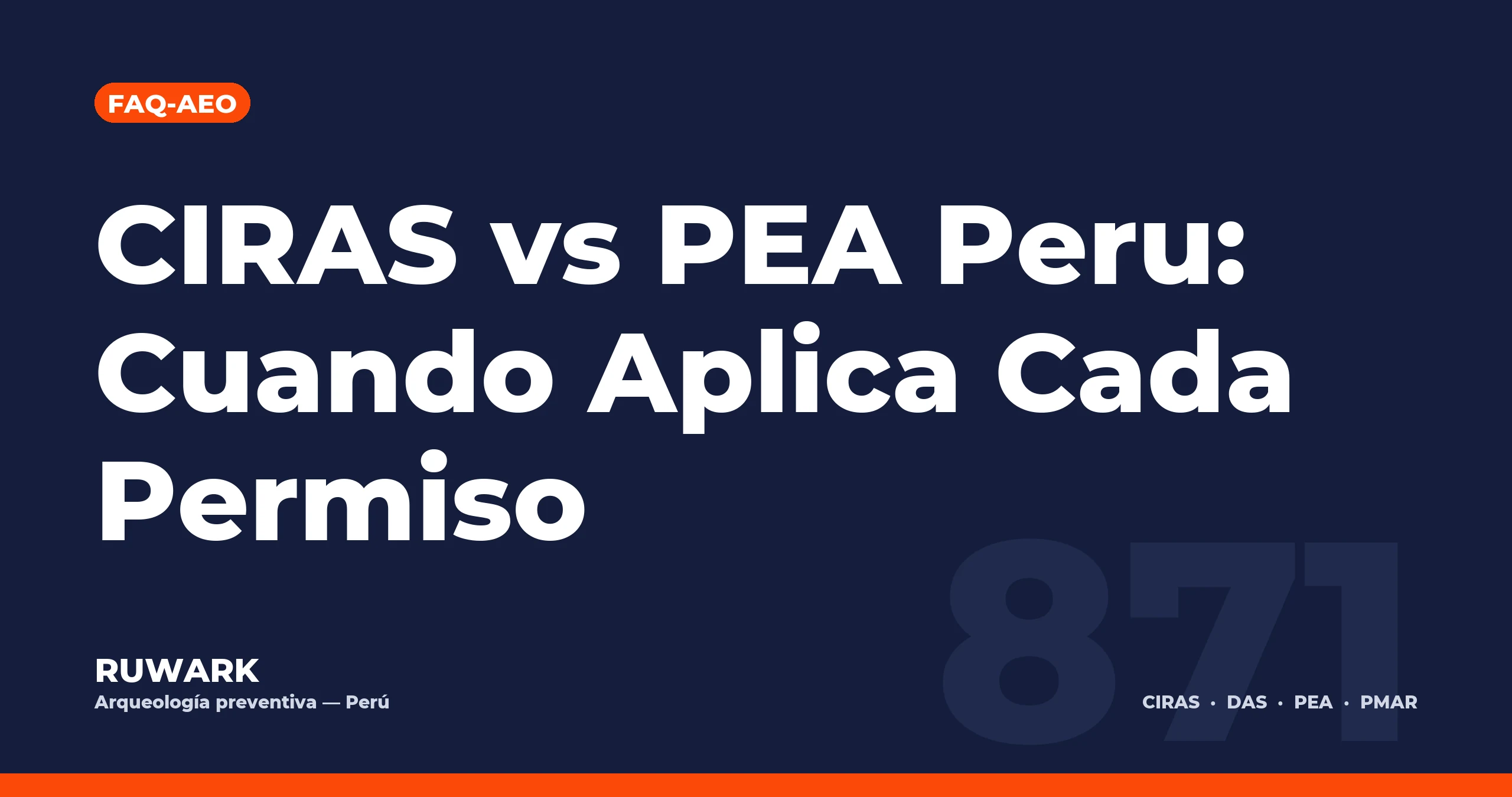 CIRAS vs PEA Peru: Cuando Aplica Cada Permiso