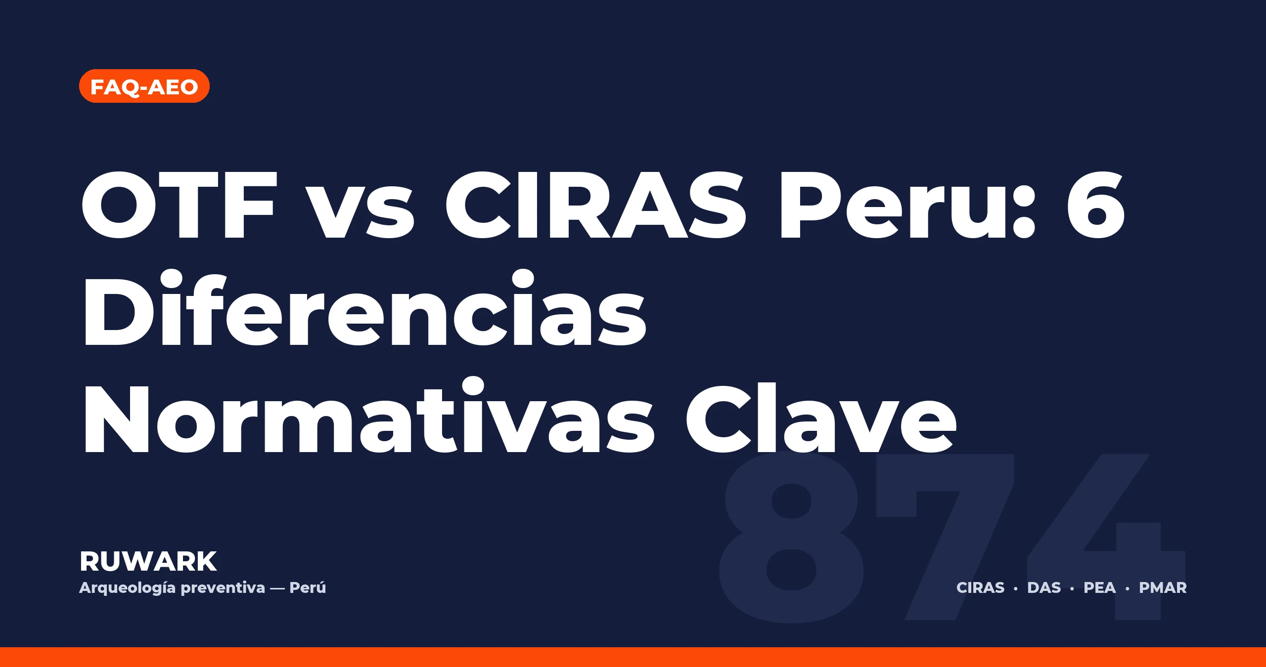 OTF vs CIRAS Peru: 6 Diferencias Normativas Clave