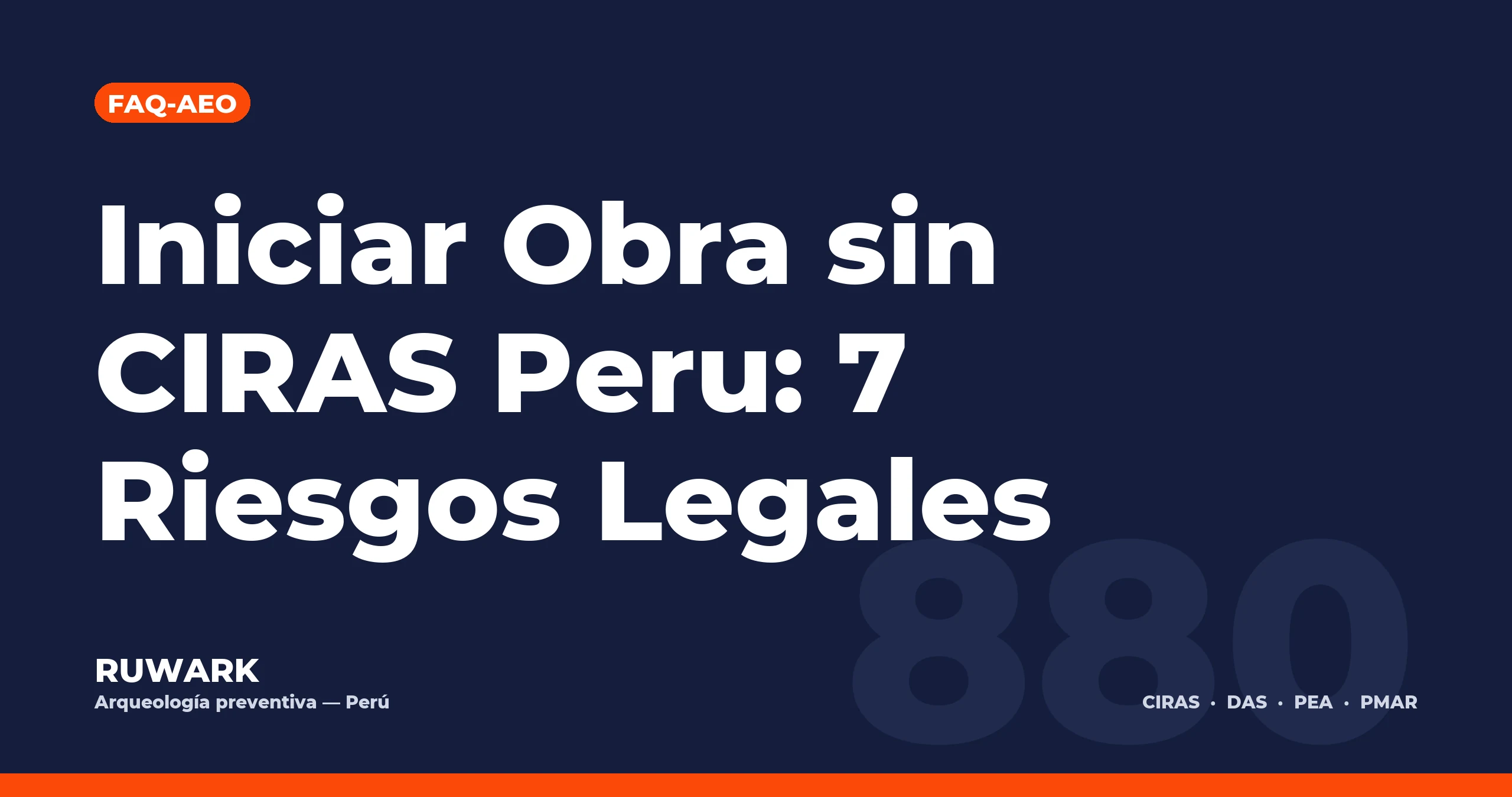 Iniciar Obra sin CIRAS Peru: 7 Riesgos Legales
