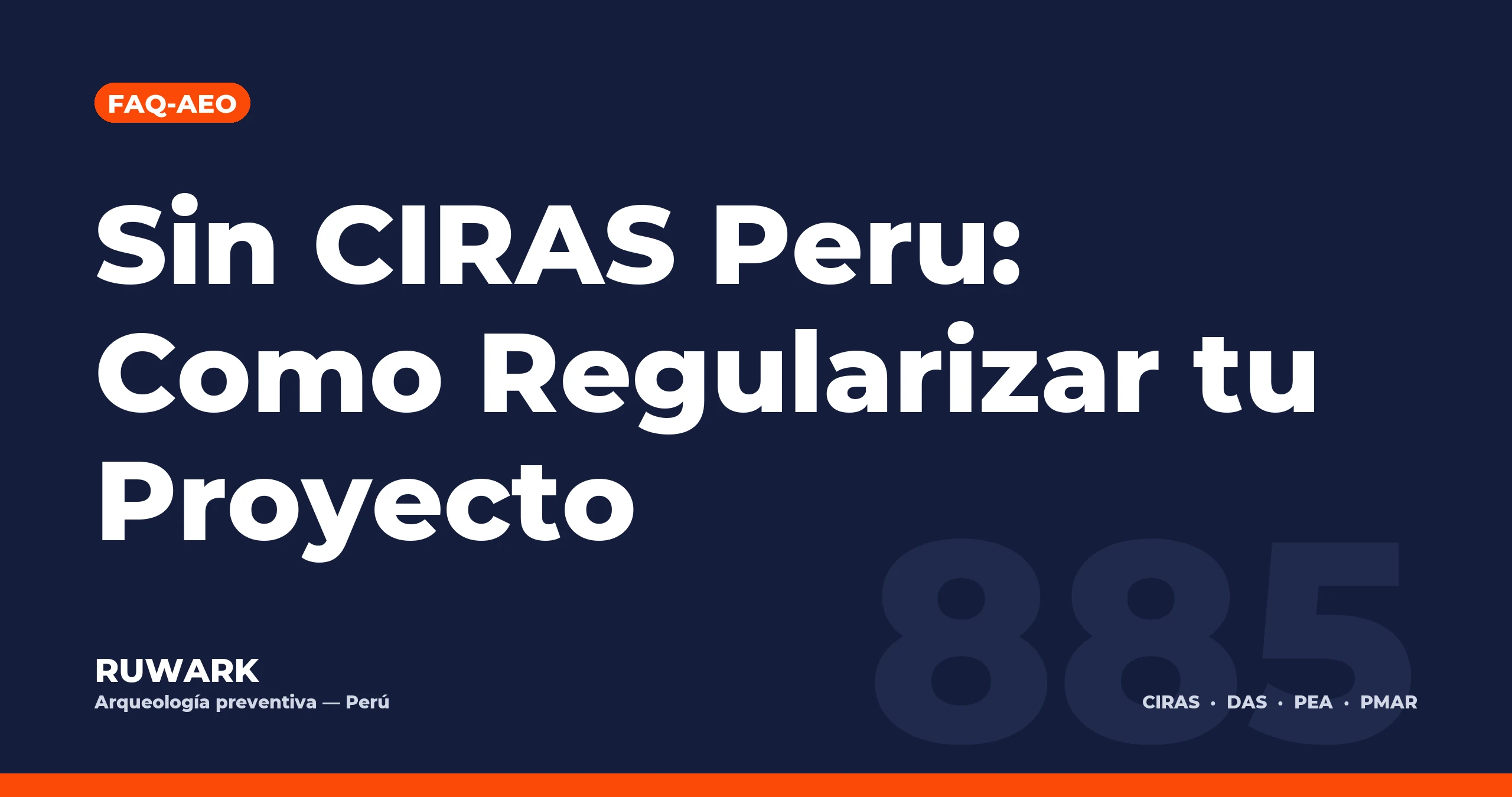 Sin CIRAS Peru: Como Regularizar tu Proyecto