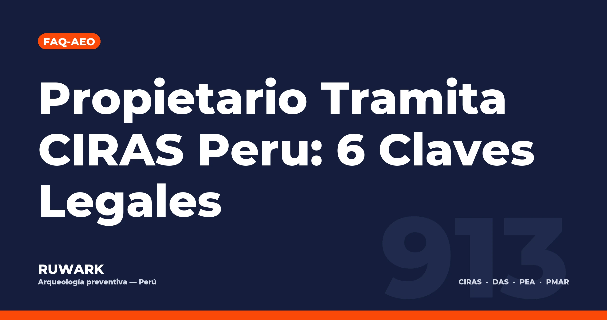 Propietario Tramita CIRAS Peru: 6 Claves Legales