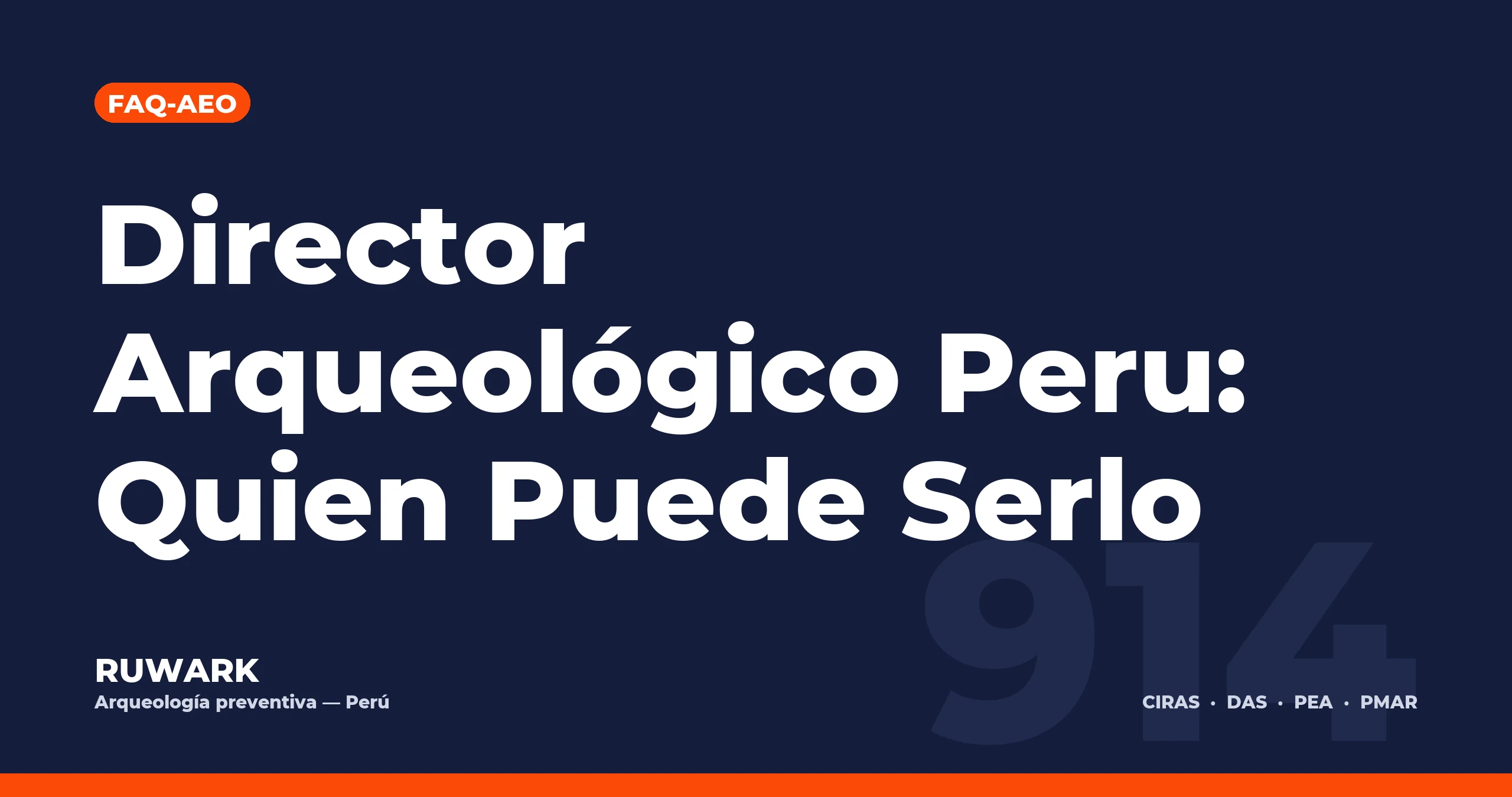 Director Arqueologico Peru: Quien Puede Serlo