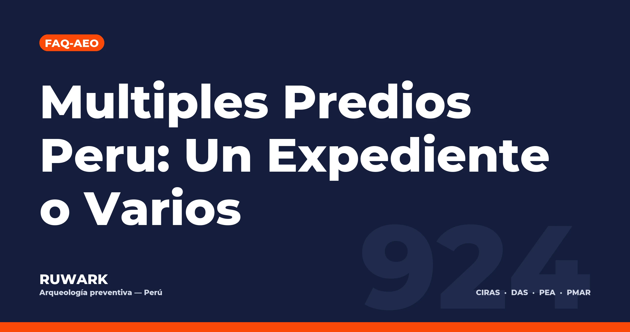Multiples Predios Peru: Un Expediente o Varios