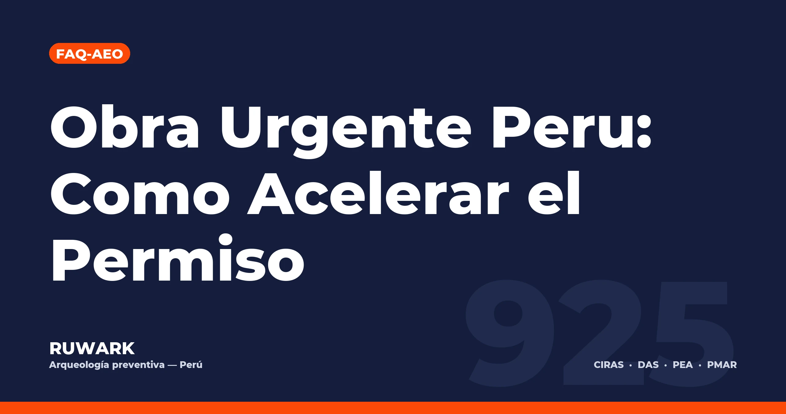 Obra Urgente Peru: Como Acelerar el Permiso